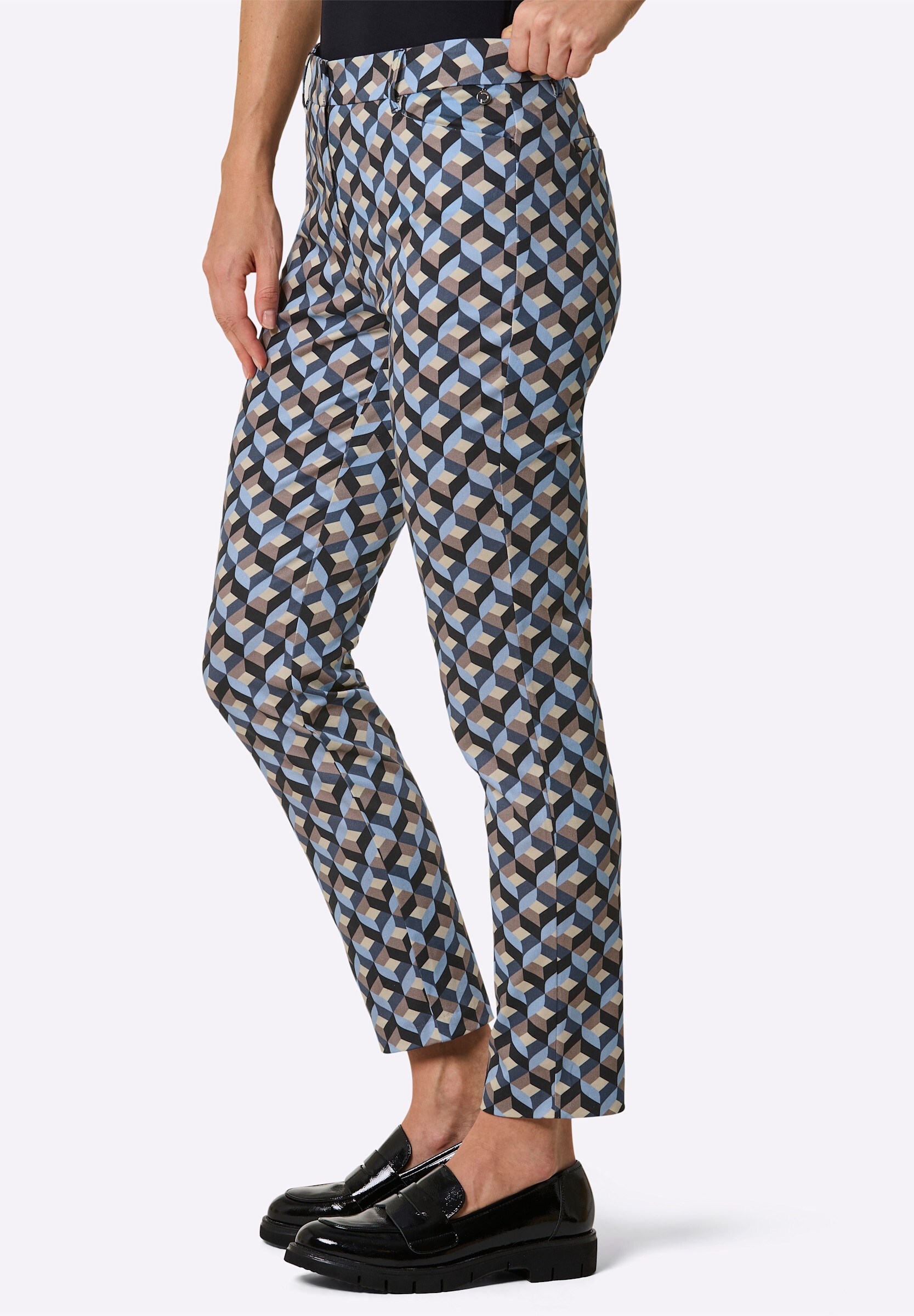 creation L Stoffhose »Lyocell-Baumwoll-Hose Hose in verkürzter Form«