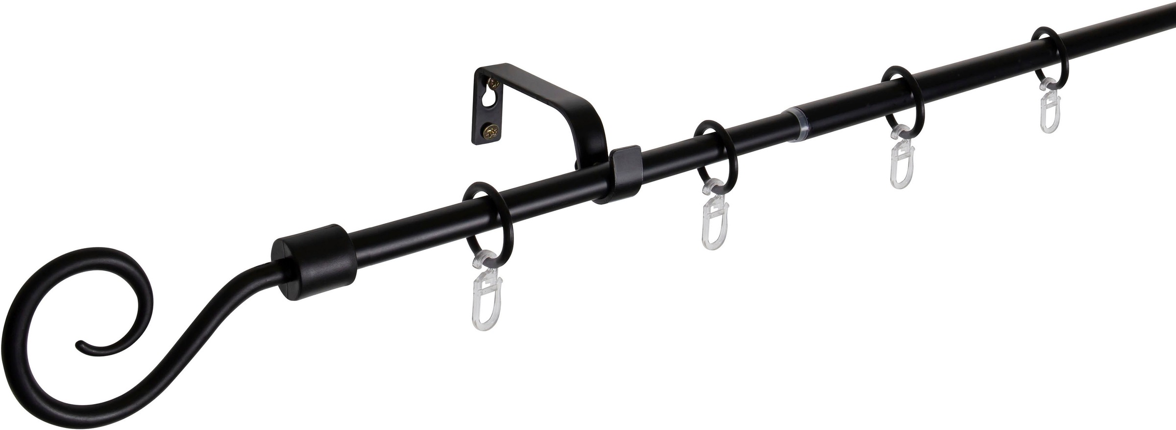 mydeco Gardinenstange »Hook«, 1 läufig-läufig, ausziehbar