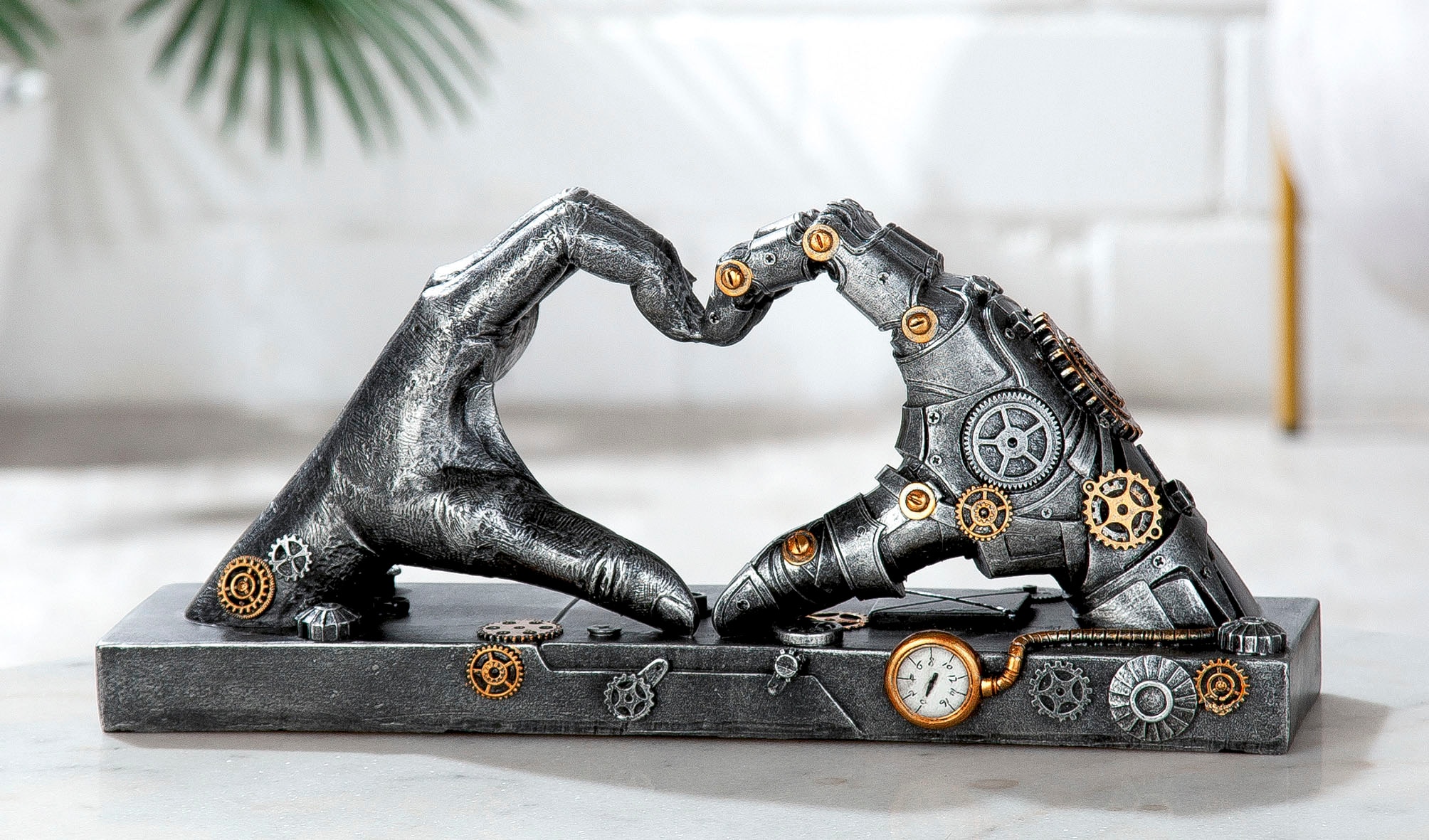 Casablanca by Gilde Dekofigur »Skulptur Steampunk Hand, silber«, silberfarben