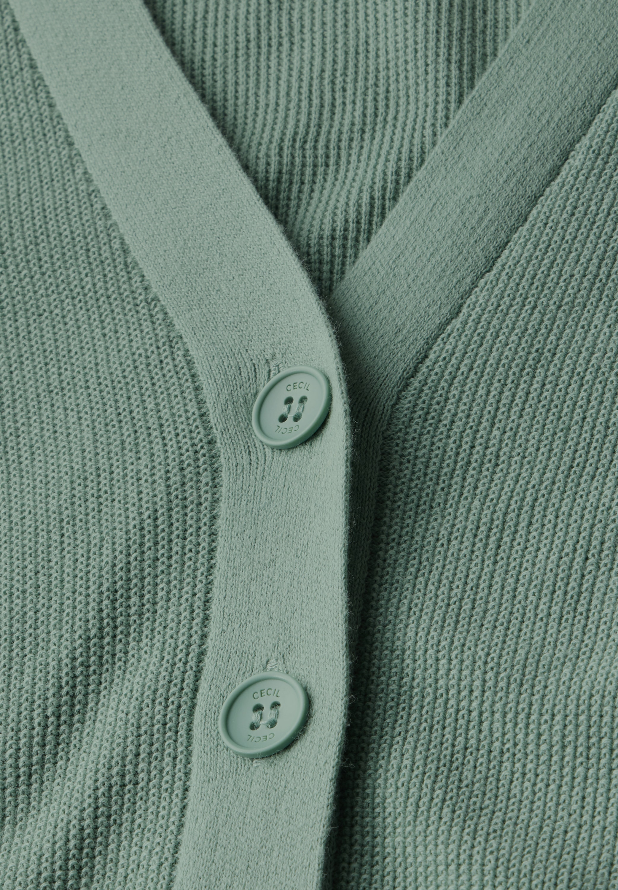 Cecil Cardigan, mit Struktur und Knopfleiste