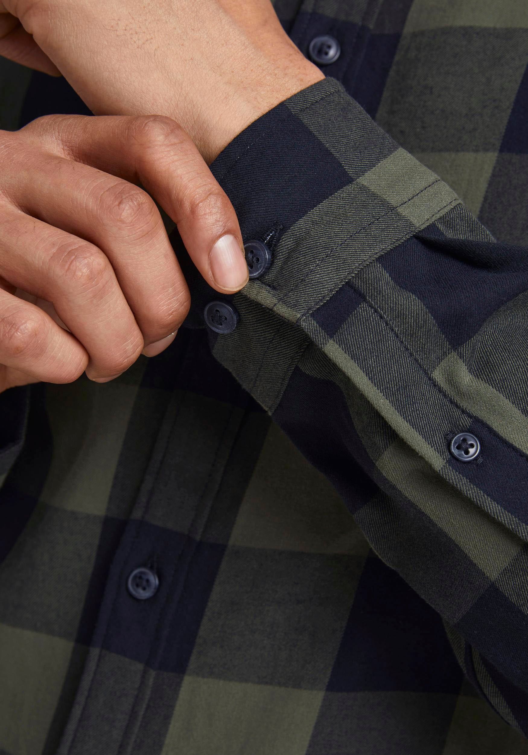 Jack & Jones Karohemd »JJ JJEGINGHAM TWILL SHIRT L/«