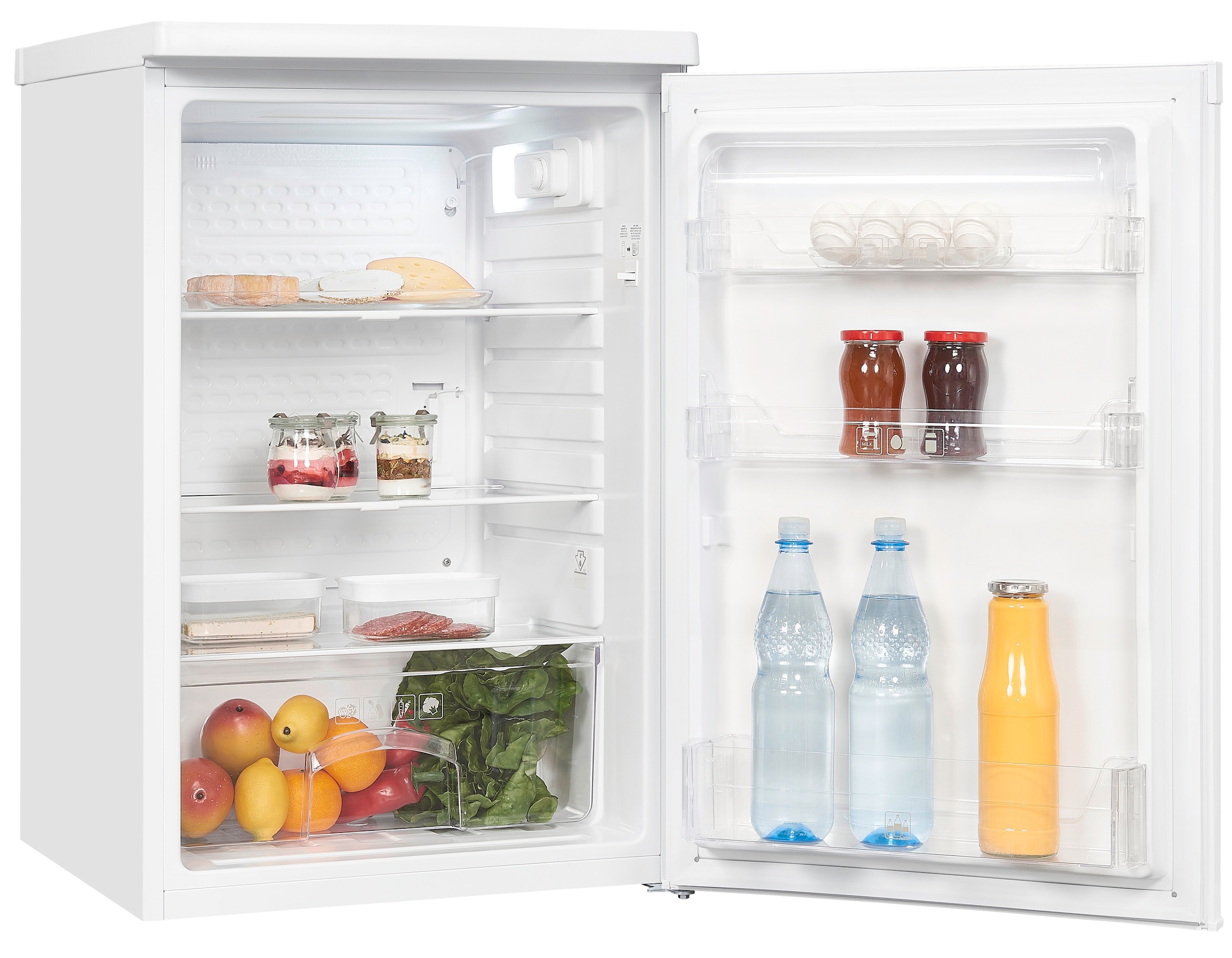 exquisit Vollraumkühlschrank »KS16-V-040D« 85 cm hoch 55 cm breit 126 Liter Nutzinhalt, Leiser Betrieb, Energieeffizienzklasse D