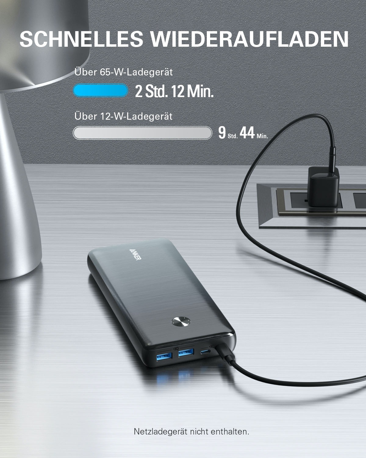 Anker Powerbank »PowerCore III Wireless Powerbank 10000 mAh«, 10000 mAh