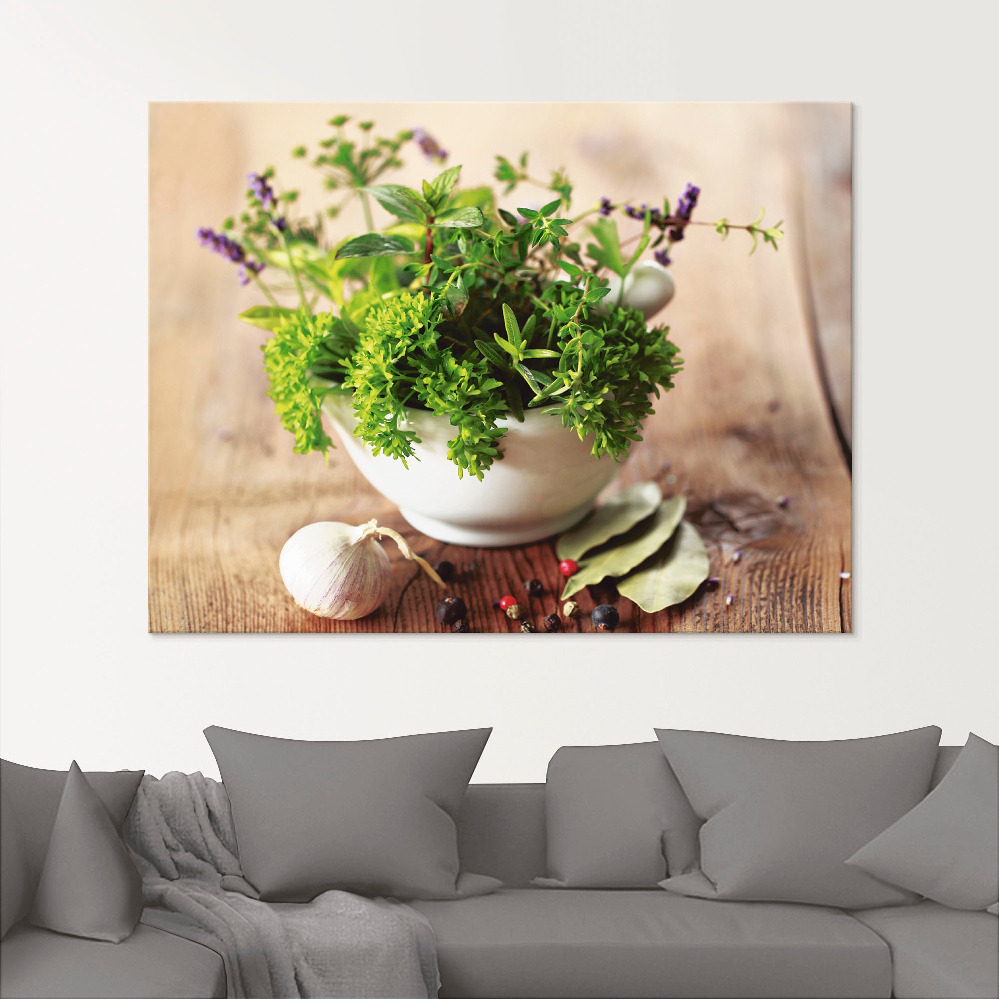 Artland Glasbild »Verschiedene Kräuter - Küche« Arrangements 1 Stk. tlg. in verschiedenen Größen