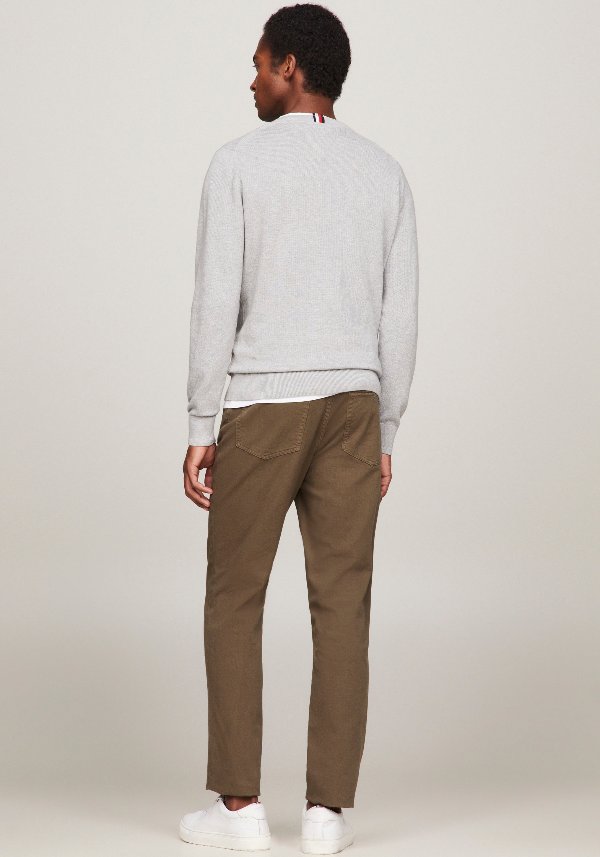 Tommy Hilfiger Longpullover »CHAIN RIDGE STRUCTURE C NECK«, mit Rundhalsausschnitt