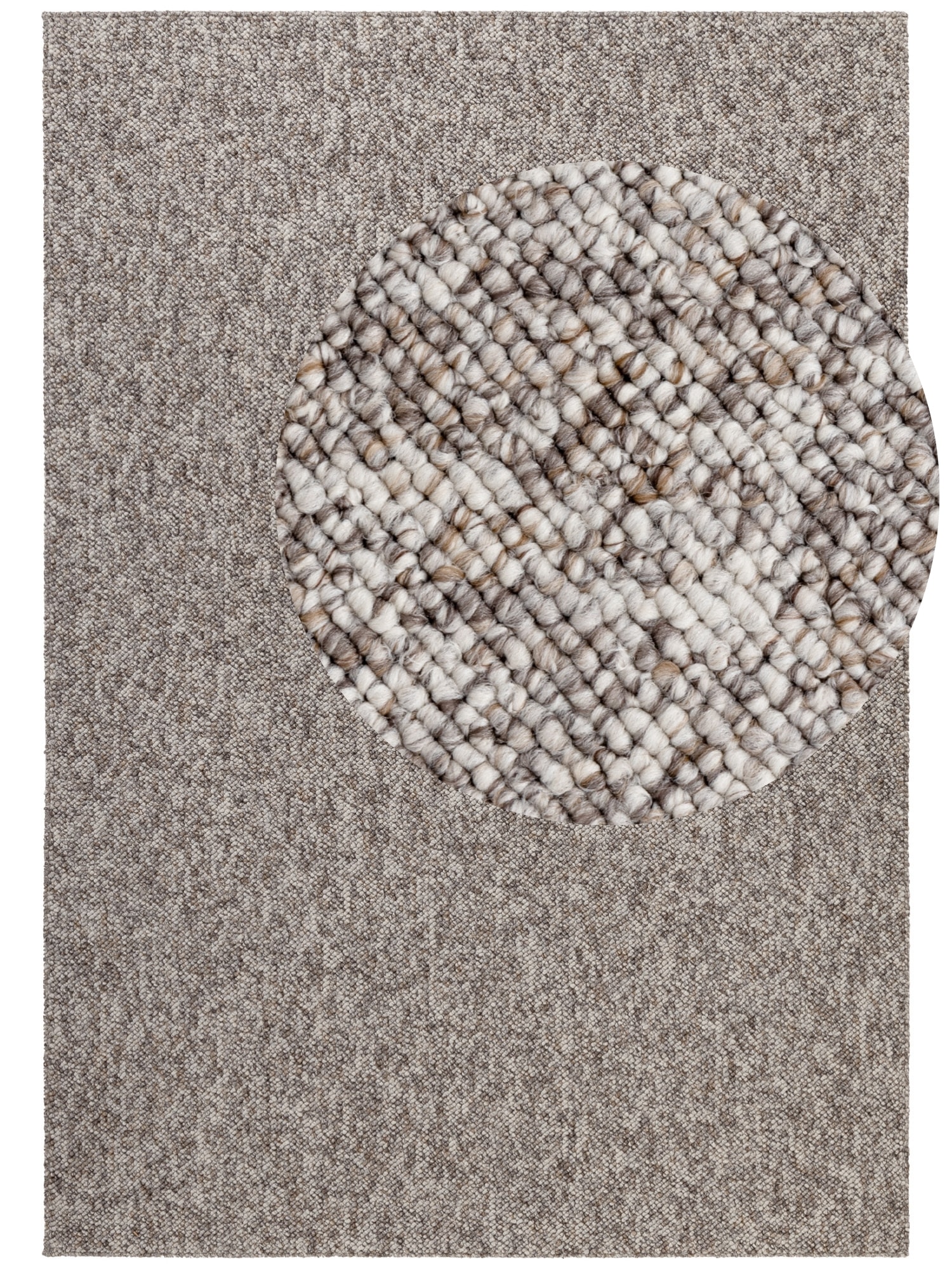 ELLE DECORATION Teppich »Rocco«, rechteckig, 10 mm Höhe, Nachhaltig, Läufer, waschbar, Wohnzimmer, Esszimmer, Woll-Optik