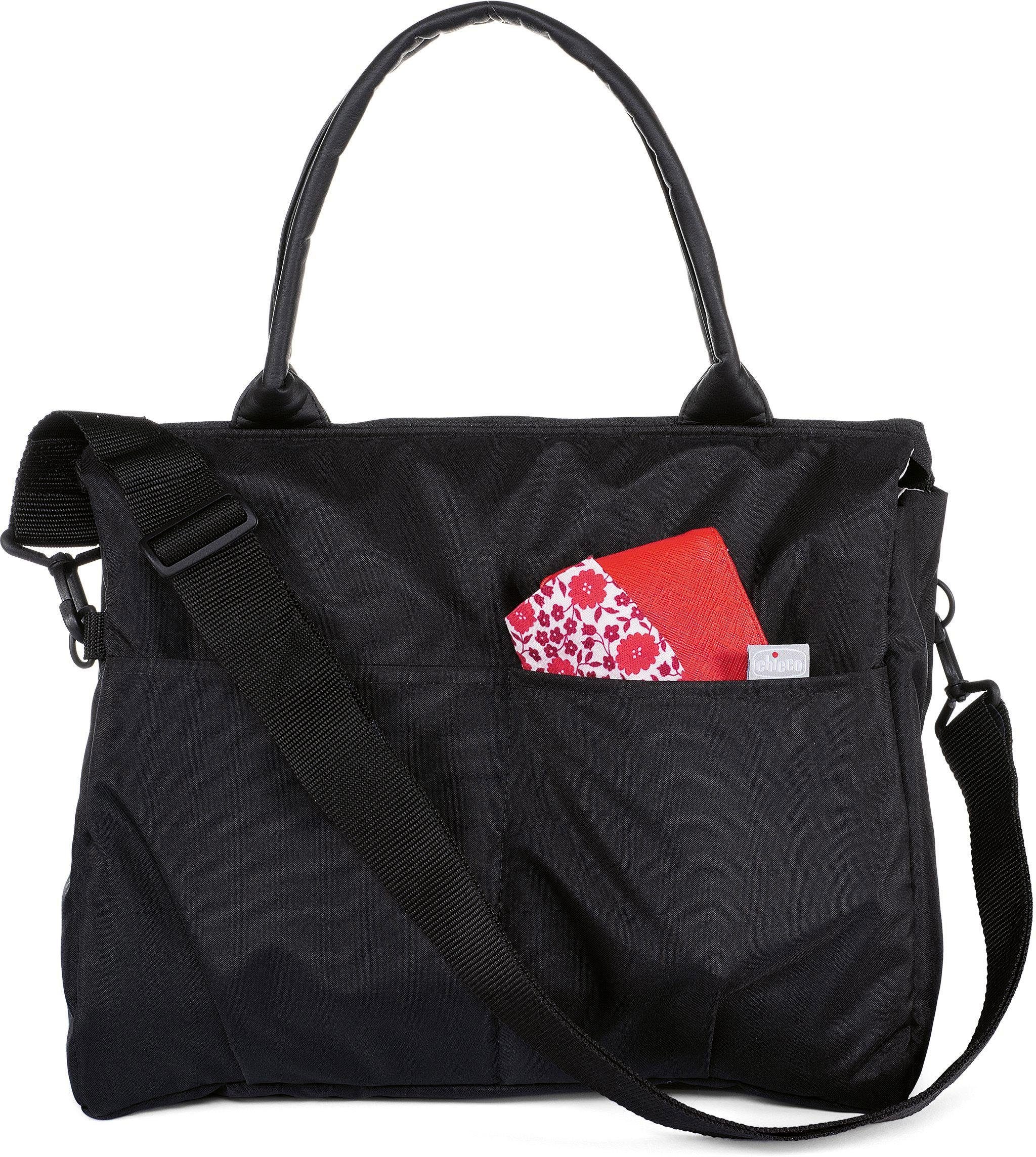 Chicco Wickeltasche »Organizer Bag, Pure Black«, mit Rucksackfunktion und Wickelunterlage