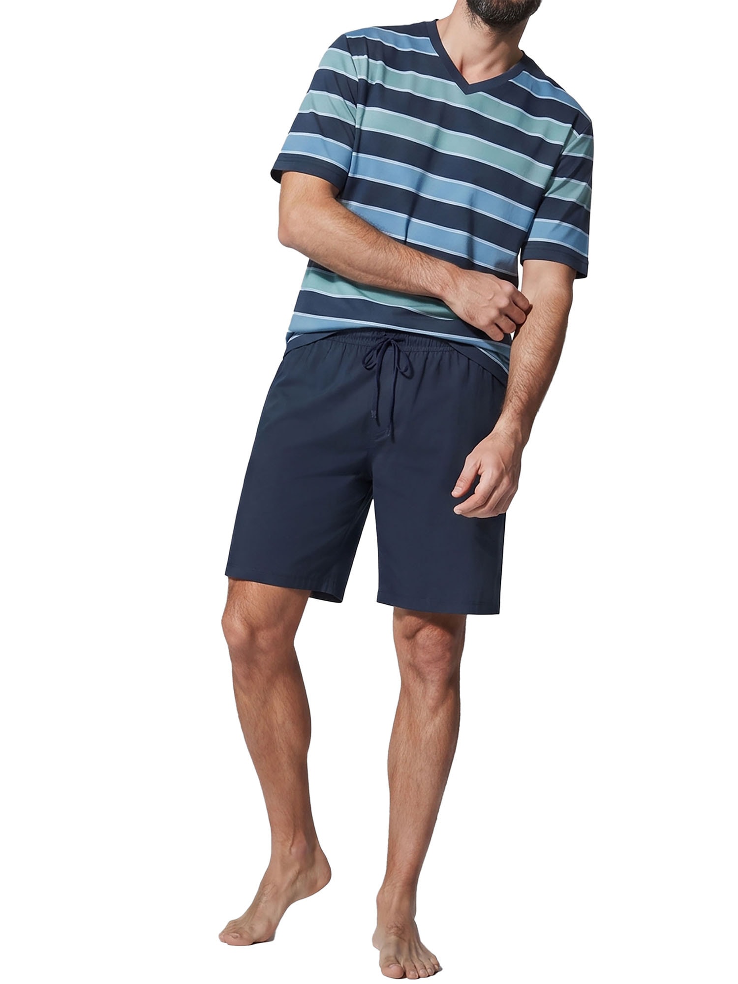 Ammann Schlafanzug »Herren T-Shirt, Bermuda Hose Night & Relax« 1 Stk.
