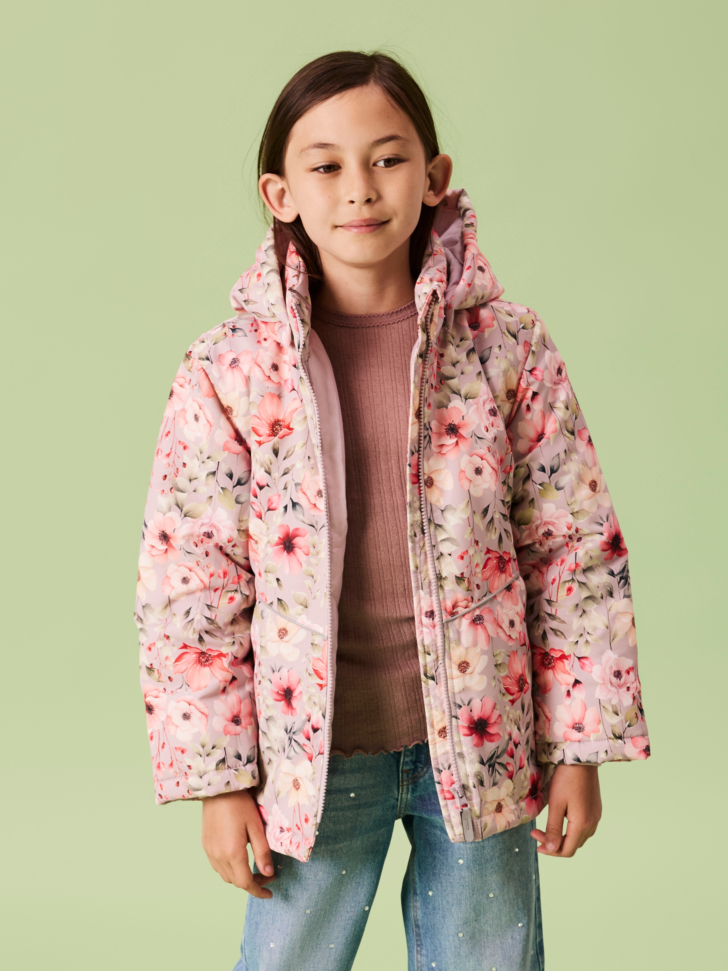Name It Outdoorjacke »NKFMAXI PA JACKET AOP NOOS«, mit Kapuze