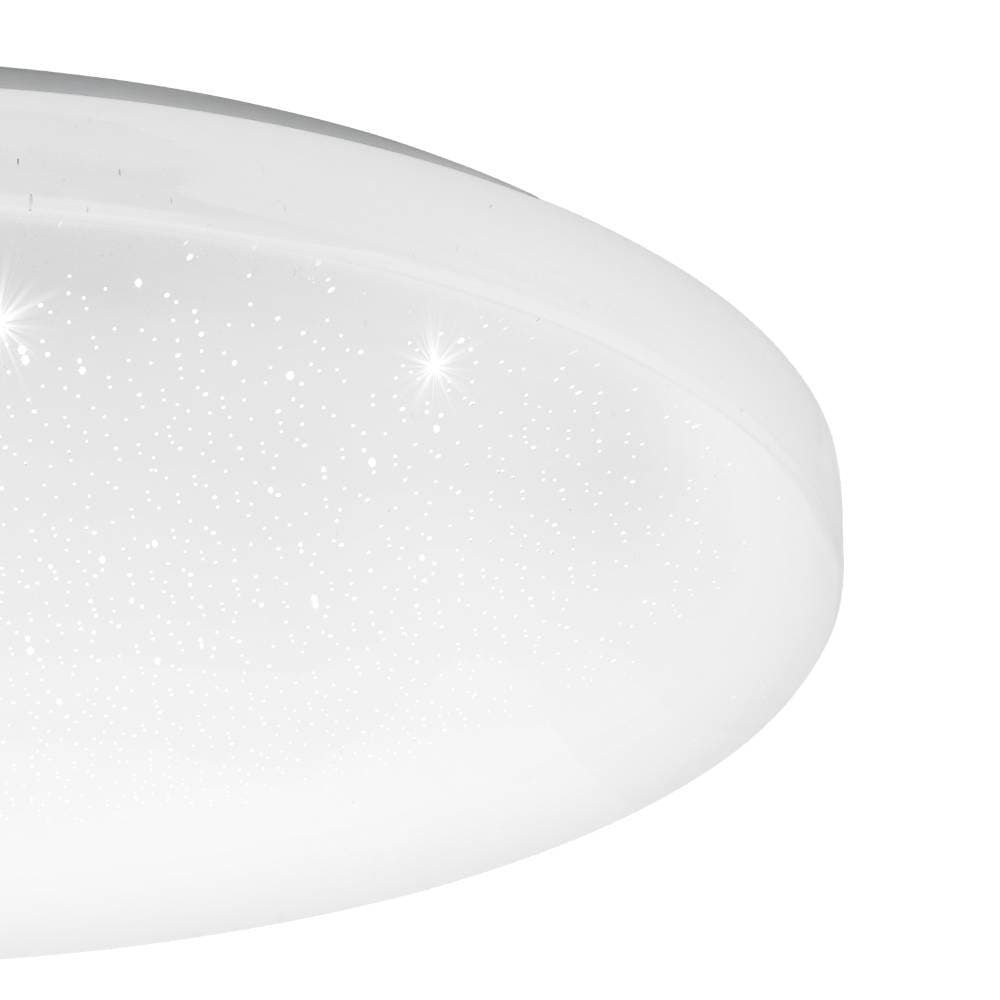 EGLO LED Deckenleuchte »FRANIA-S Deckenlampe, weiß, Kristalleffekt, geringe Aufbauhöhe, 6x5,5W«, 1 flammig, Leuchtmittel LED-Board | LED fest integriert, Wohzimmer, Küche, Esszimmer, Flur, modern, rund, 3600 Lumen, 43x7cm