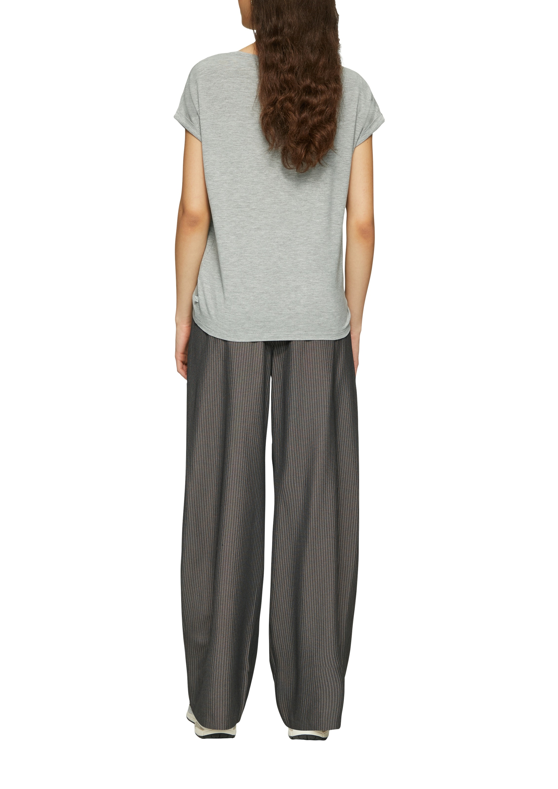 QS Kurzarmshirt mit Ärmelaufschlag