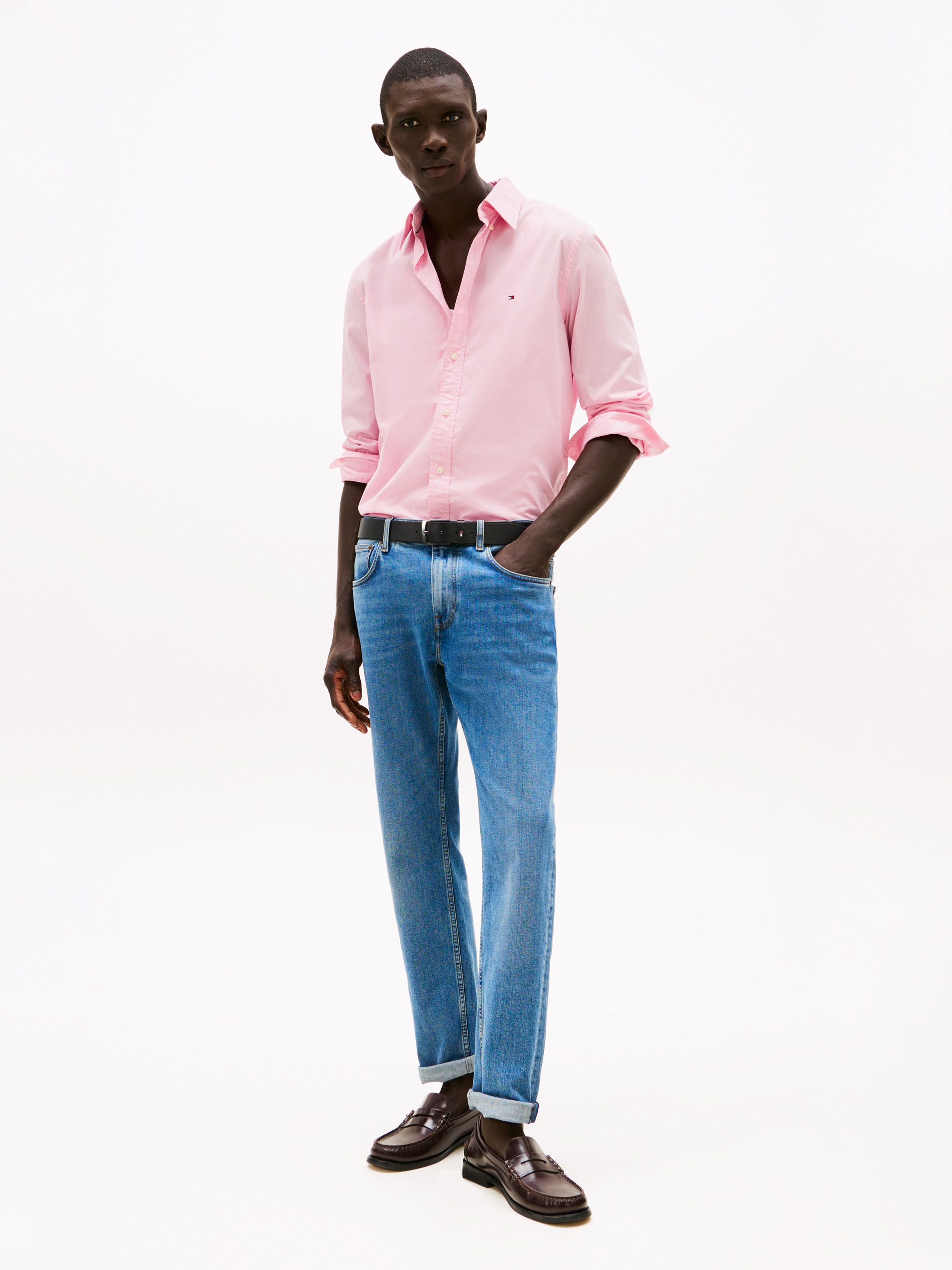 Tommy Hilfiger Businesshemd »FLEX POPLIN SOLID« Regular Fit Flex Cotton