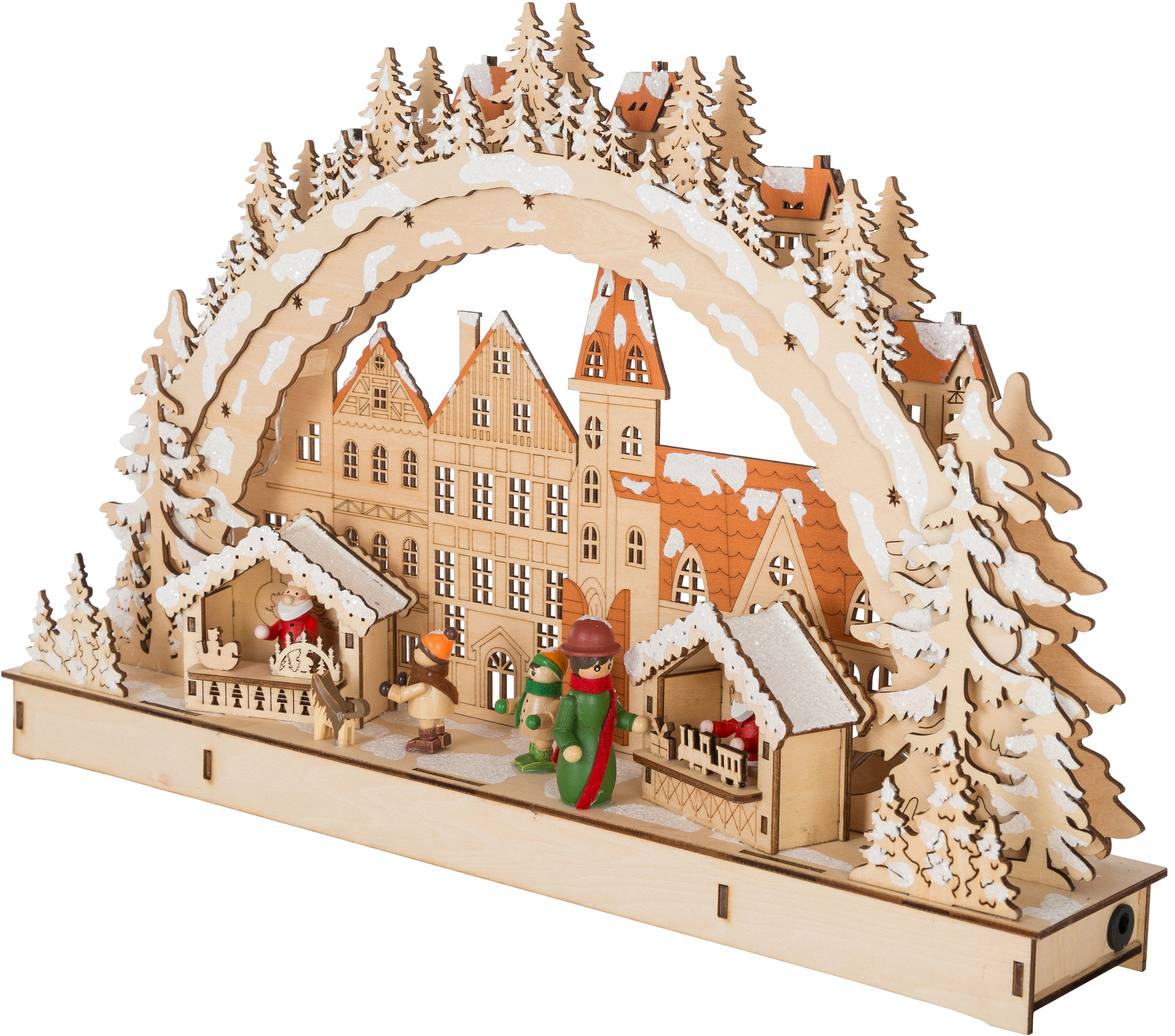 Myflair Möbel & Accessoires LED Schwibbogen »Weihnachtsdeko« 1 Stk. aus Holz, mit LED Beleuchtung, Höhe ca. 28 cm