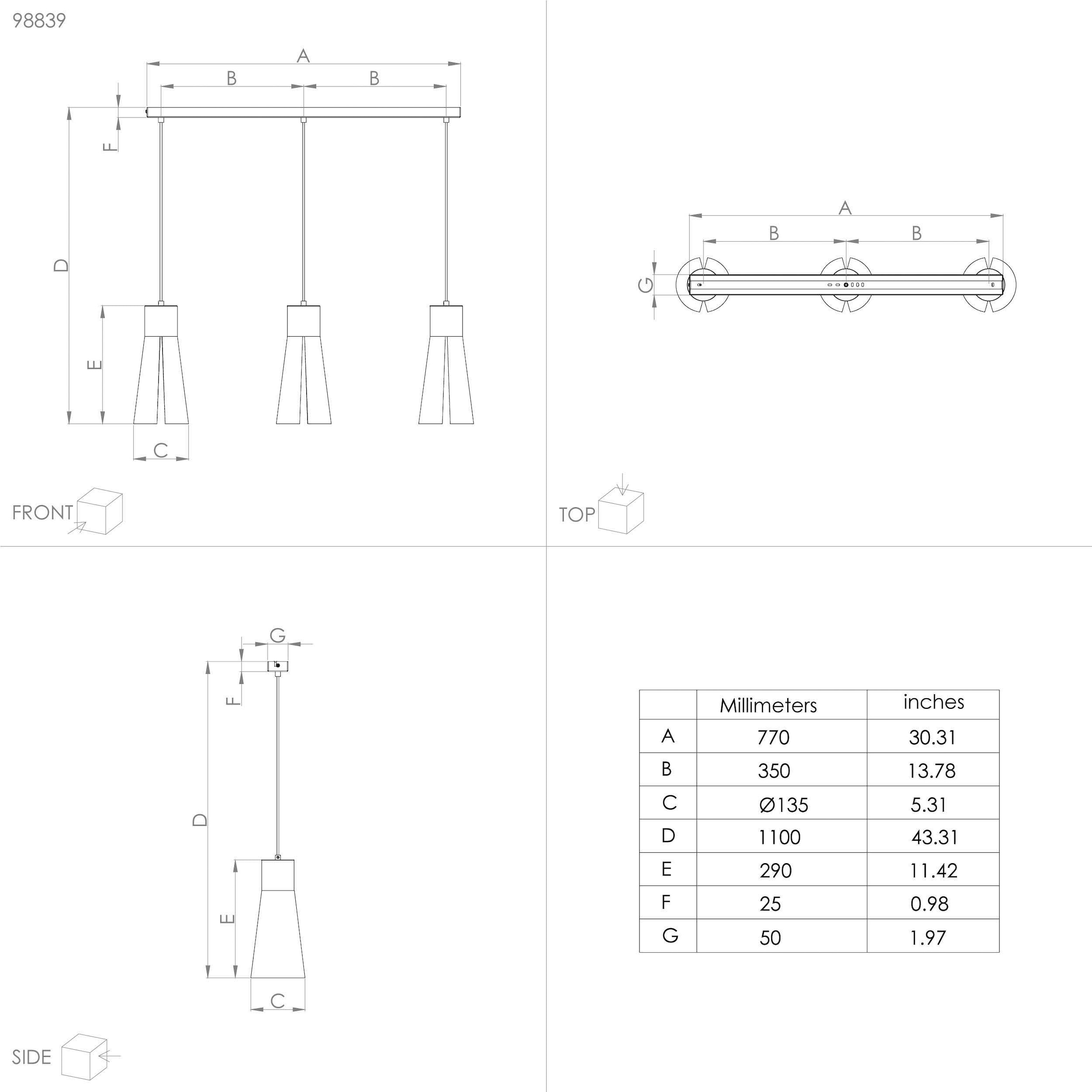EGLO Hängeleuchte »LOSALOMAS« GU10 1 Stk. Hängeleuchte in braun und messing aus Stahl  -  inkl. GU10 - 4,5W