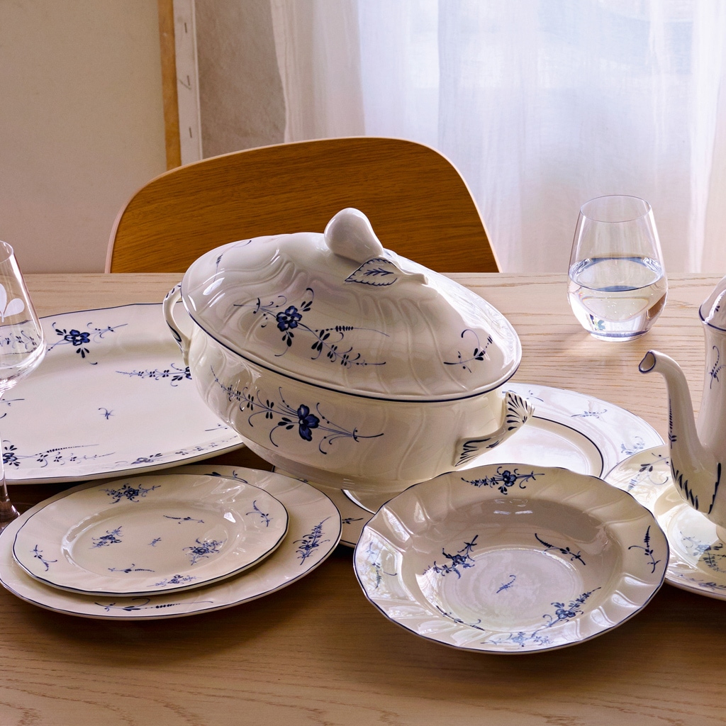 Villeroy & Boch Schale »Terrine Vieux Luxembourg 2,7 L weiß-blau«