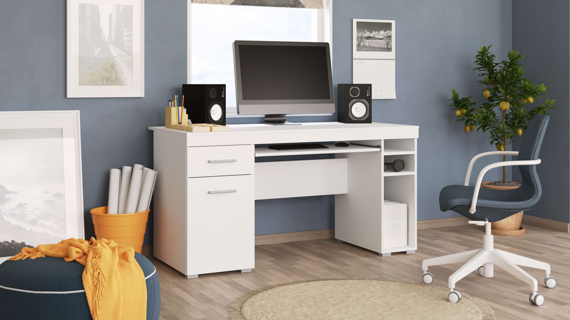 INOSIGN Schreibtisch »Alfa«, mit Stauraum, gut geeignet für das Home Office