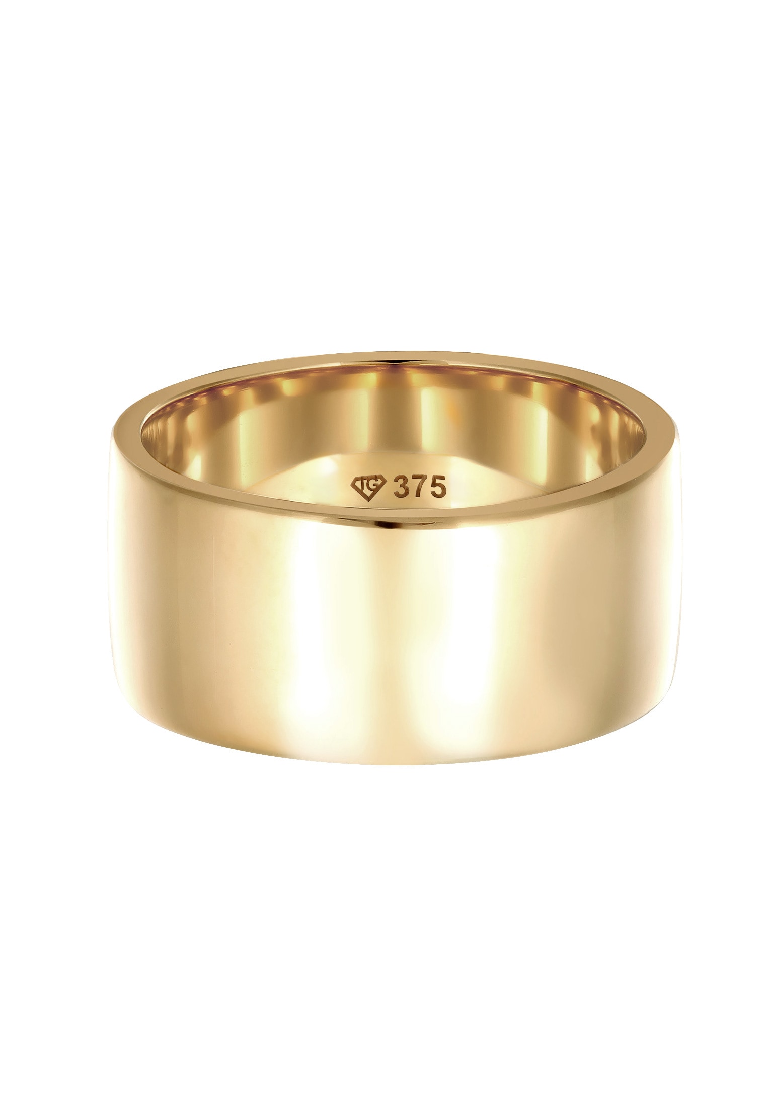 Elli Premium Silberring »Ring Ring Bandring Modern 375 Gelbgold«