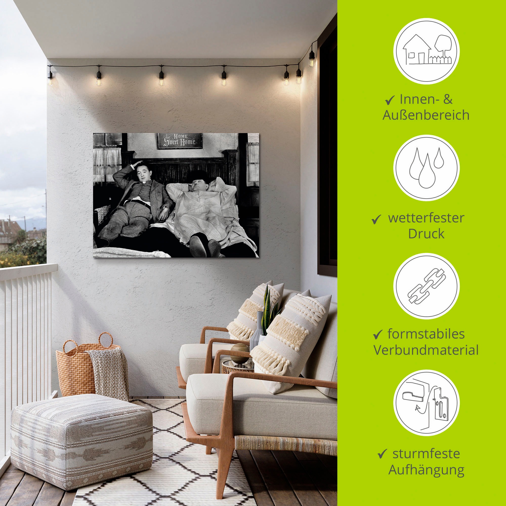 Artland Wandbild »Dick und Doof I« Stars 1 Stk. tlg. als Alubild, Leinwandbild in verschied. Größen