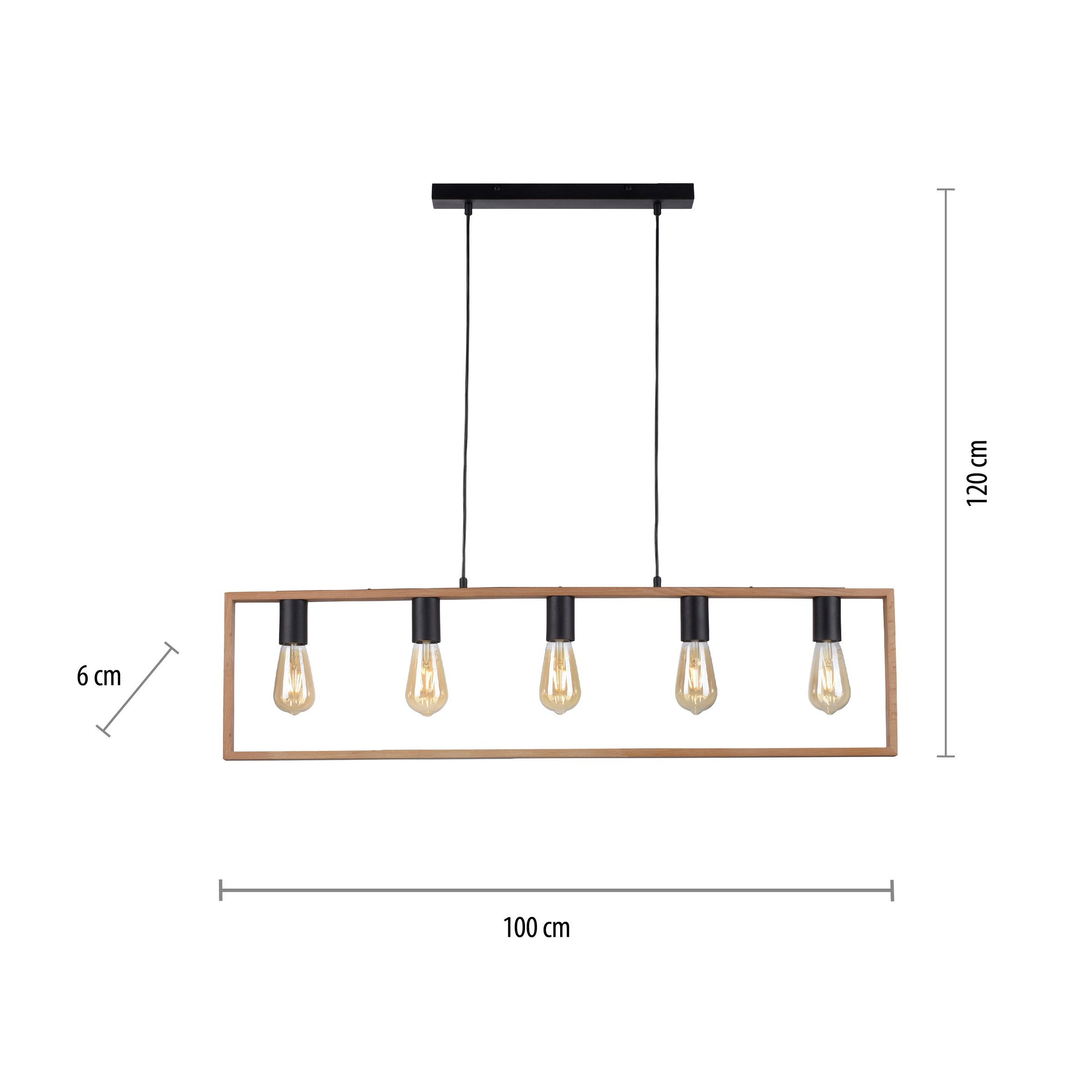 JUST LIGHT Pendelleuchte »FRANKY« E27 1 Stk. ExklusiveE27