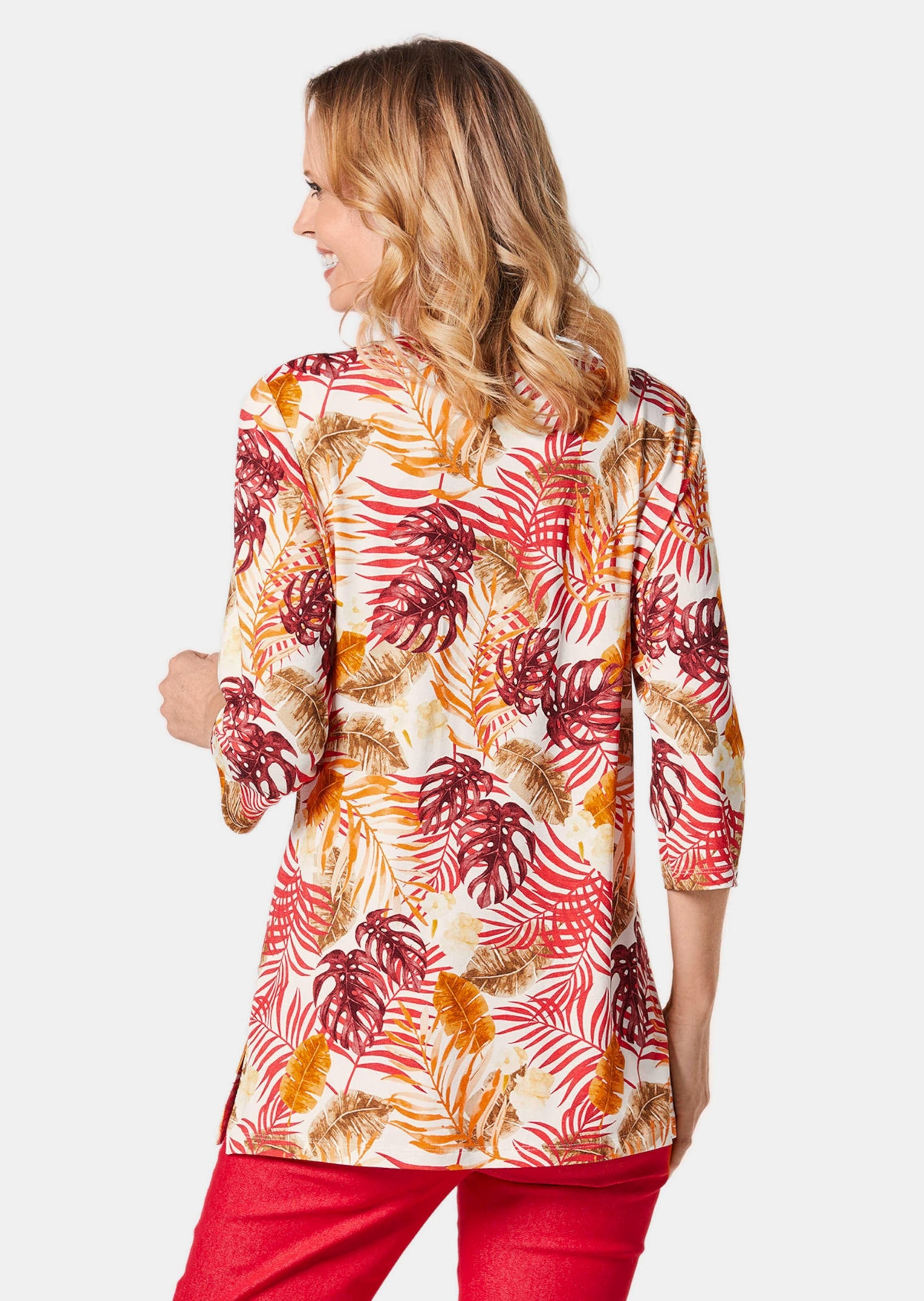 GOLDNER Print-Shirt »Kurzgröße Figurschmeichelndes Drucktunika-Shirt«