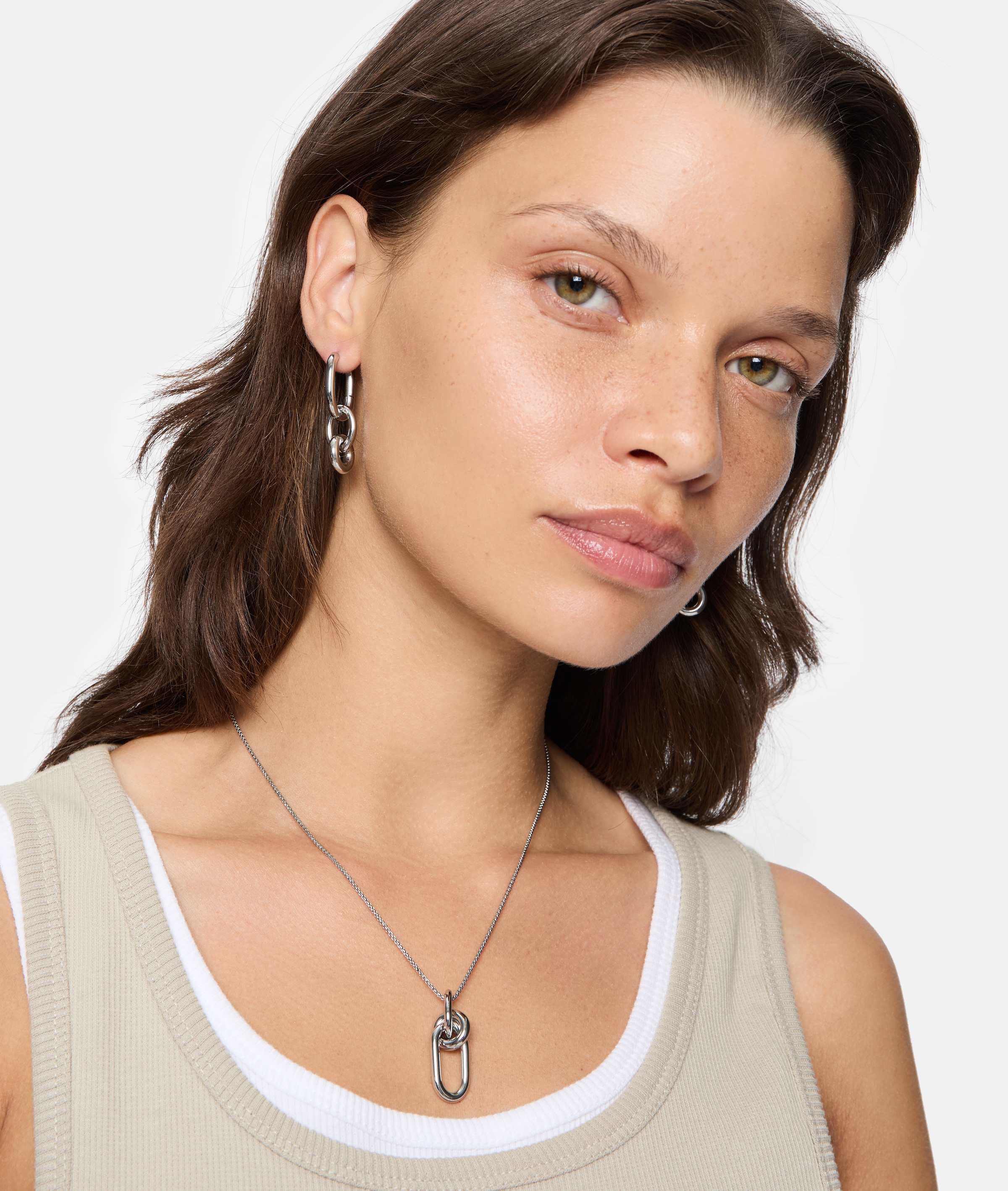 Liebeskind Berlin Paar Creolen »Schmuck Geschenk Edelstahl Ohrringe Modern Knot« Einhänger abnehmbar