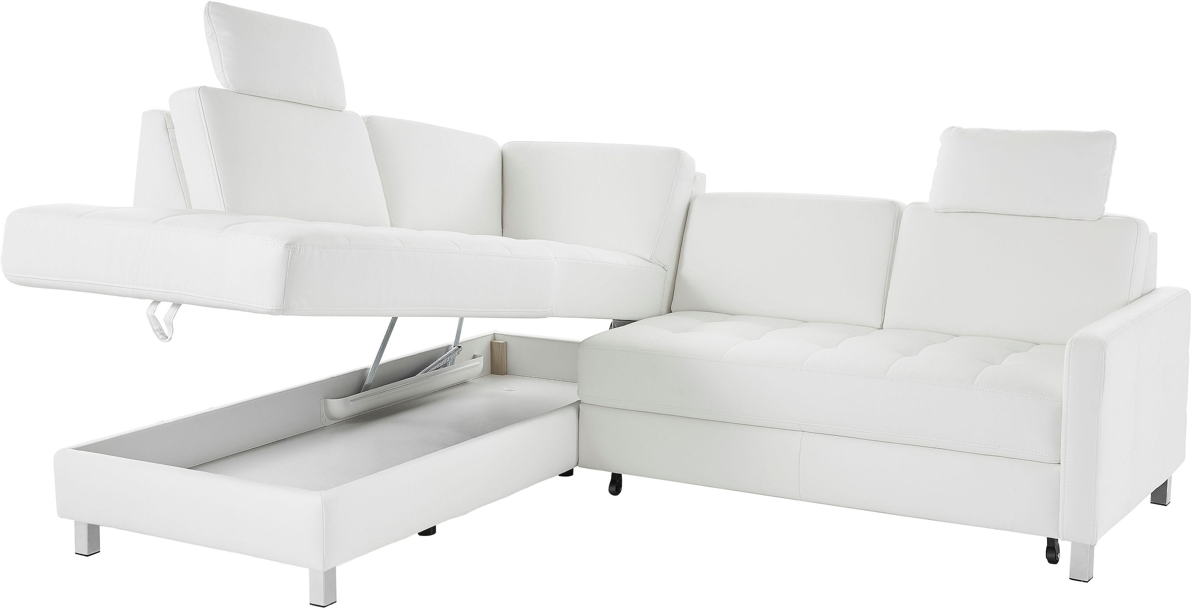 sit&more Ecksofa »Pablo L-Form«, wahlweise mit Bettfunktion