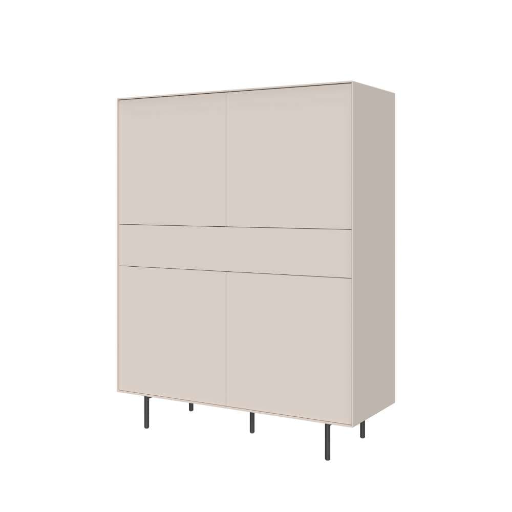 LeGer Home by Lena Gercke Highboard »Essentials, Sideboard, Kommode, Anrichte, Schrank, Stauraumschrank« Breite: 111 cm, UV lackiert, Push-to-open-Funktion