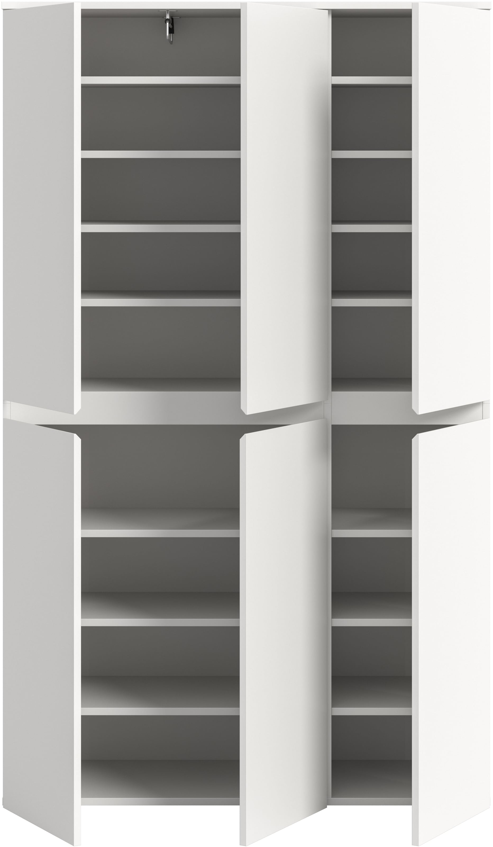 Home affaire Mehrzweckschrank »CIPELA« 1 Stk. tlg. BxH:105x175 cm, viel Stauraum, variable Einlegeböden, Kleiderstange