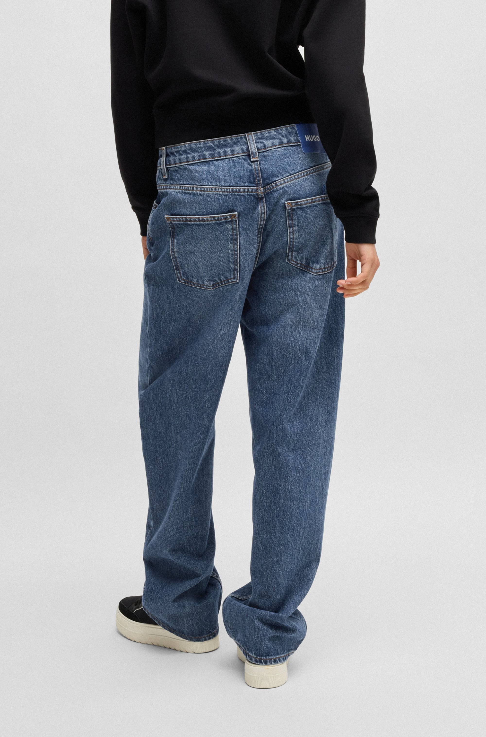 HUGO Blue 5-Pocket-Jeans »Leni«, Relaxed Fit mit niedriger Leibhöhe