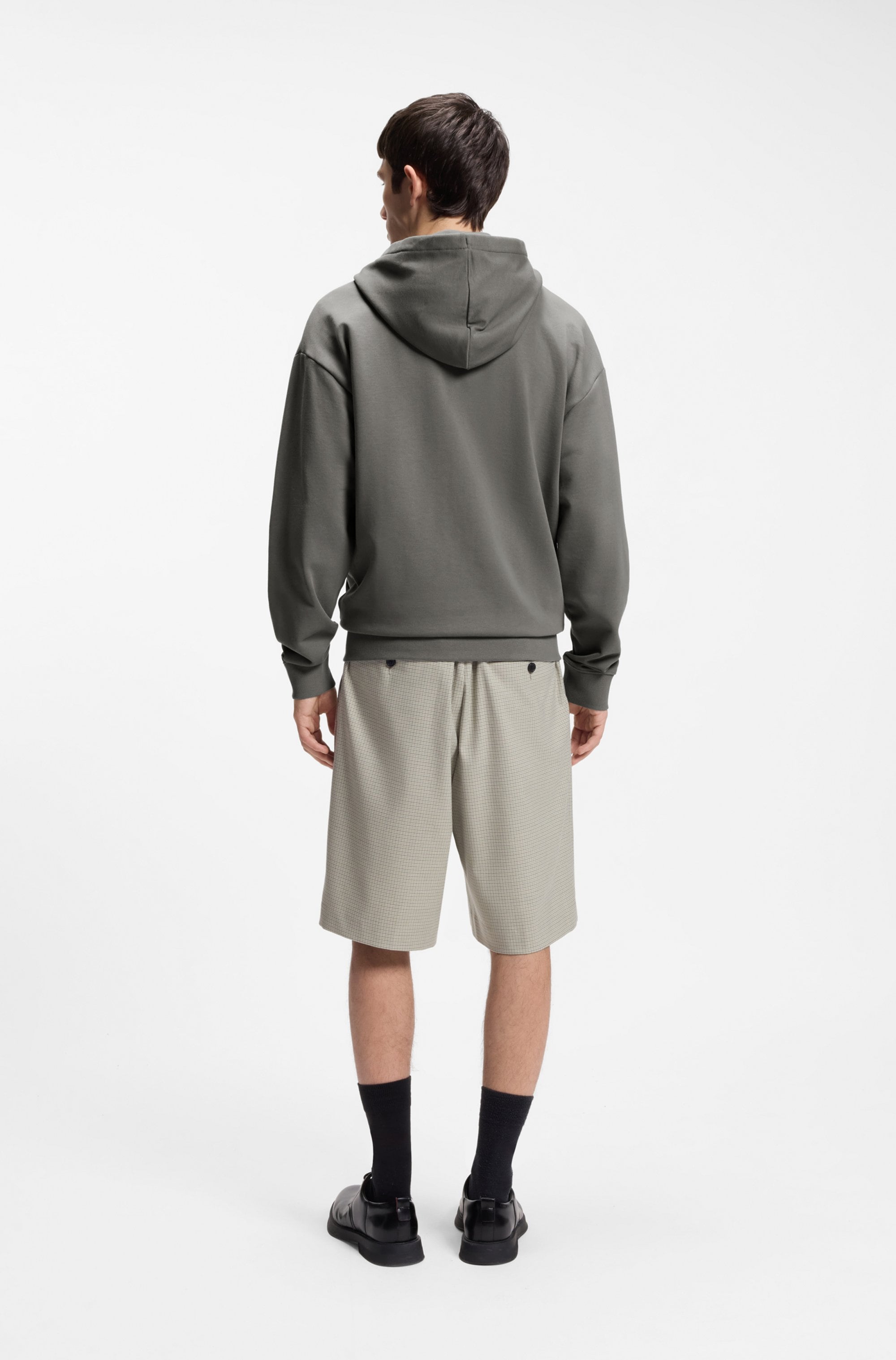 HUGO Kapuzensweatjacke Relaxed Fit, Kapuze, Taschen
