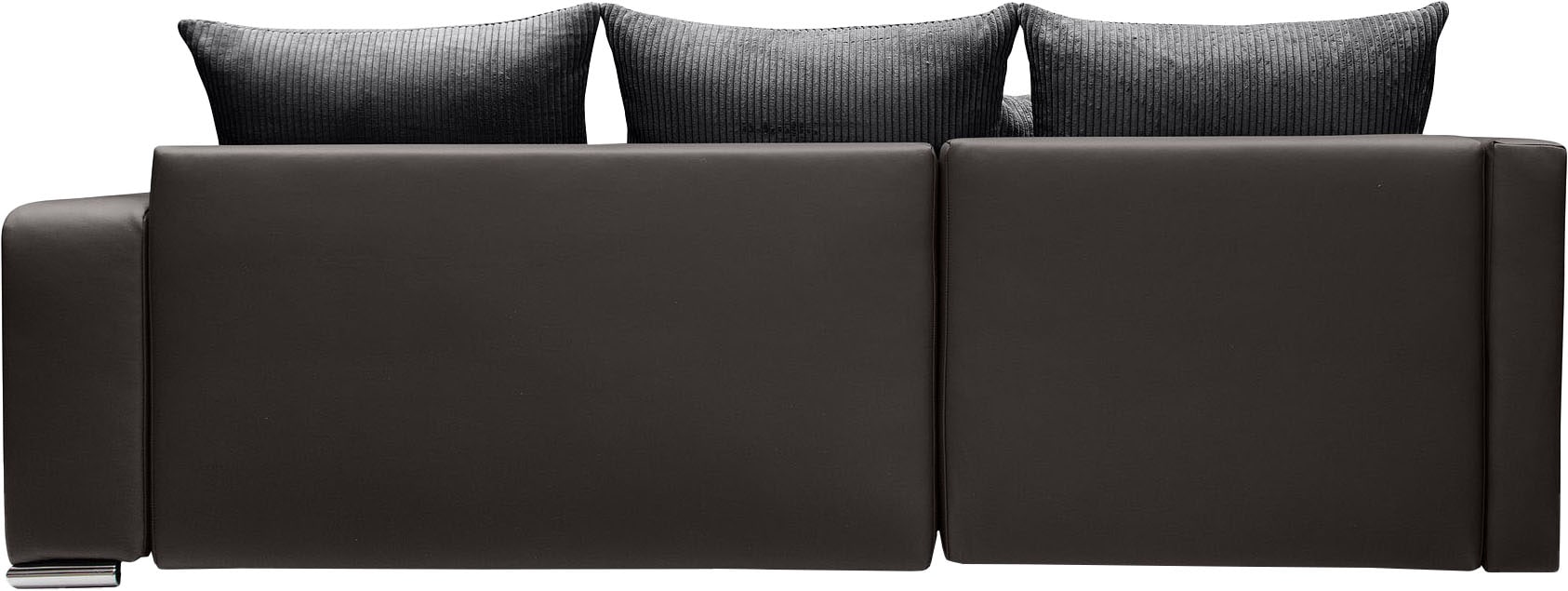 COLLECTION AB Ecksofa »John L-Form«, Regalarmlehne,Bettfunktion,Bettkasten,Ottomane beiseitig montierbar