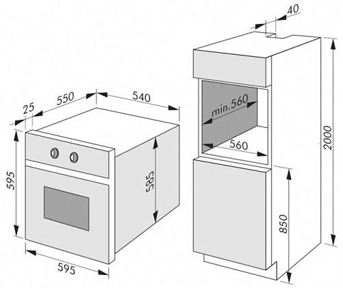 Amica Backofen »EB 13564 E«, EB 13564 E, Steam Clean, TouchFree