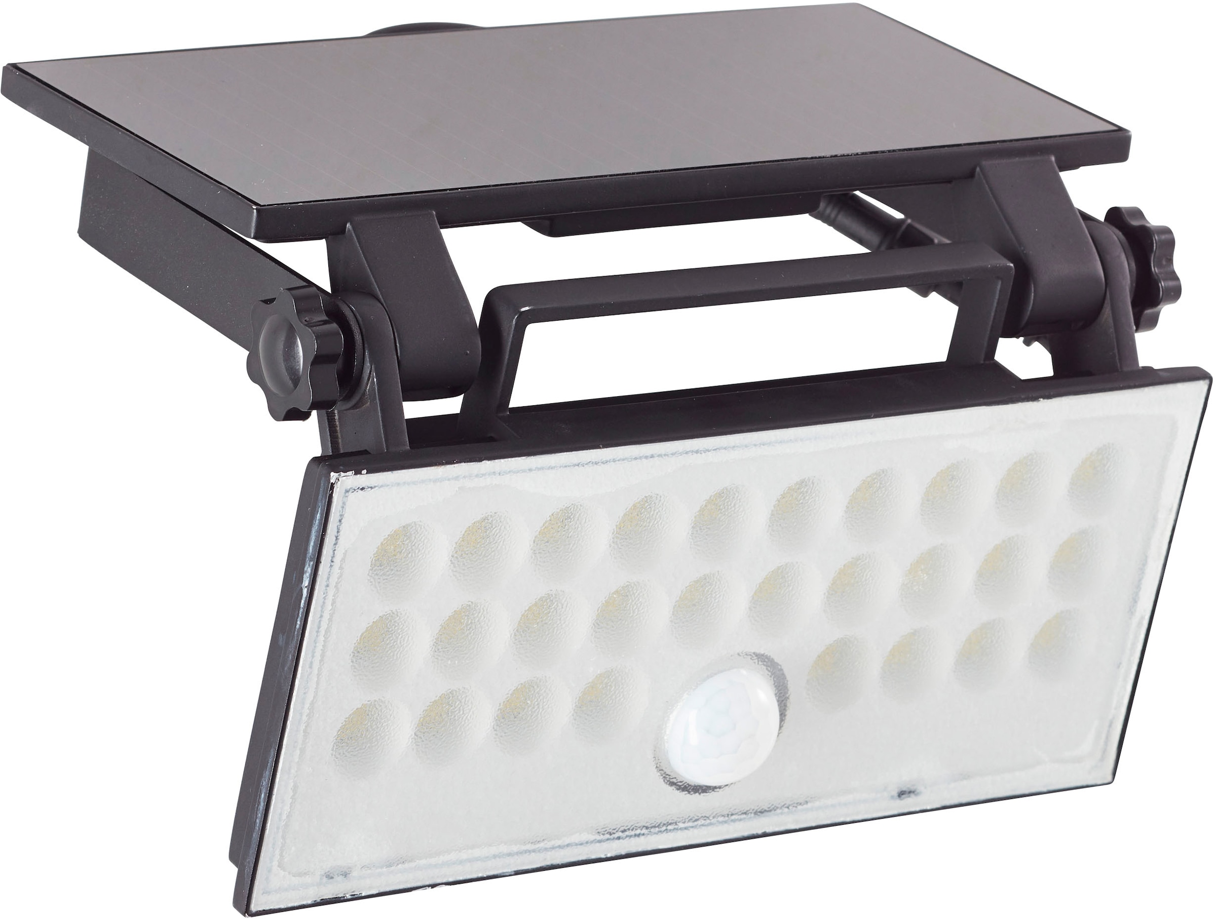 Brilliant LED Außen-Wandleuchte »Luton« 1 Stk. Solar, 19 cm, 1000 lm, 4100 K, schwenkbar, schwarz