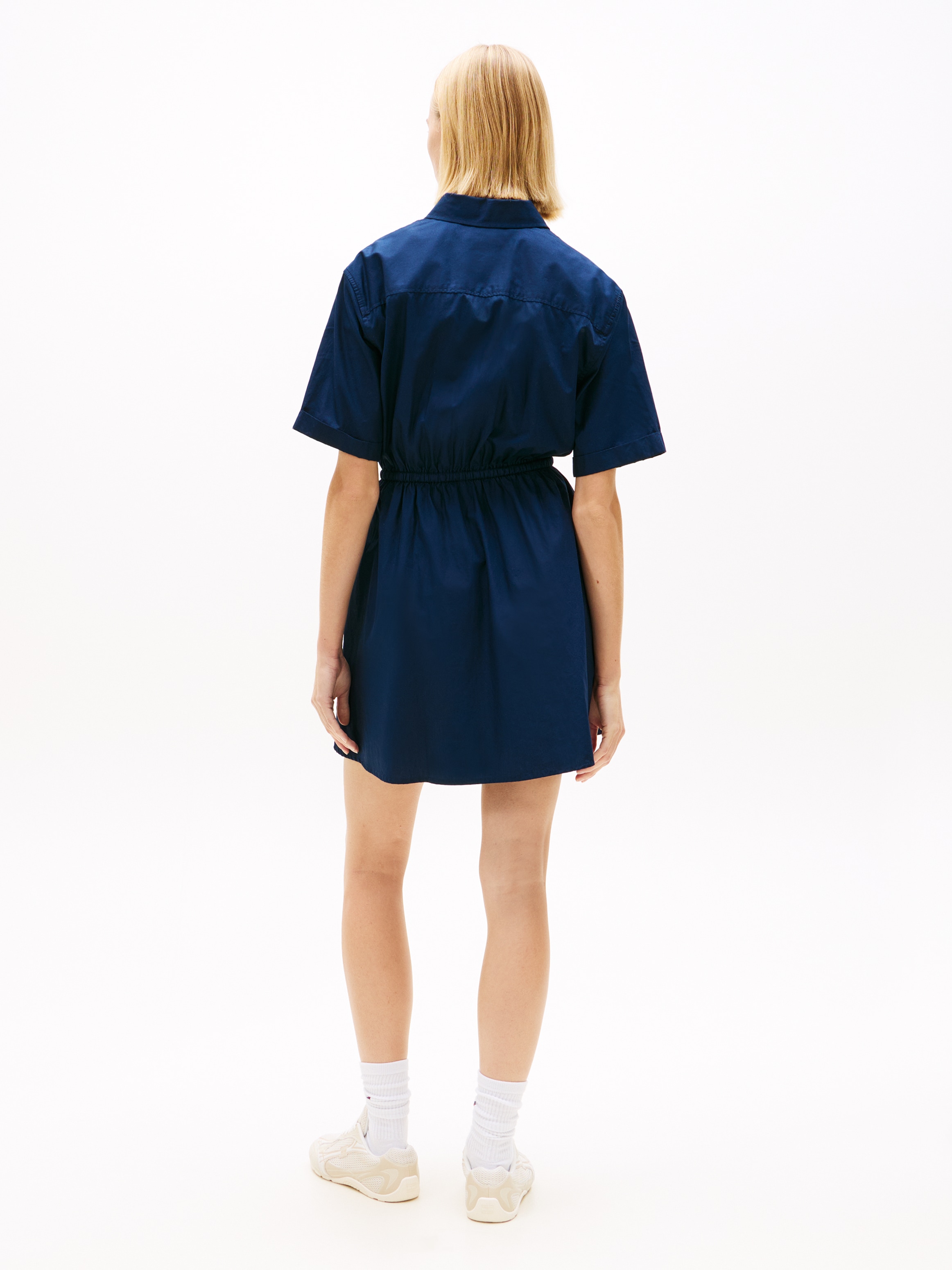 Tommy Jeans Hemdblusenkleid »TJW MINI STRIPE SHIRT DRESS« Eingrifftaschen mit Taillen Bindeband, Relaxed Fit