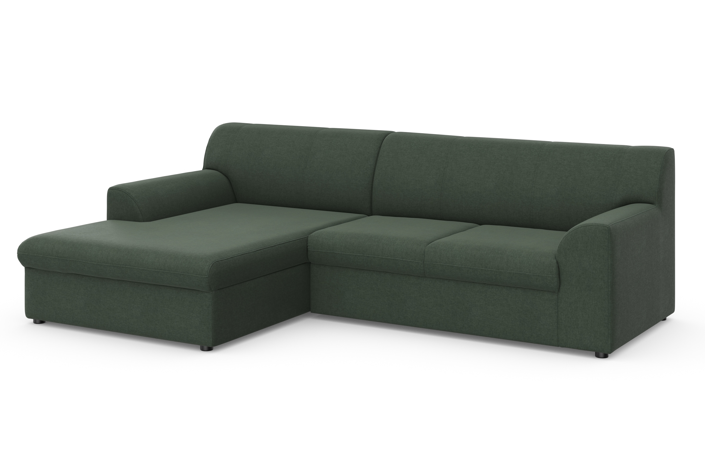 DOMO collection Ecksofa »Topper, elegant und zeitlos, kompaktes Stellmaß 245/155cm, L-Form«, mit Recamiere, wahlweise mit Schlaffunktion