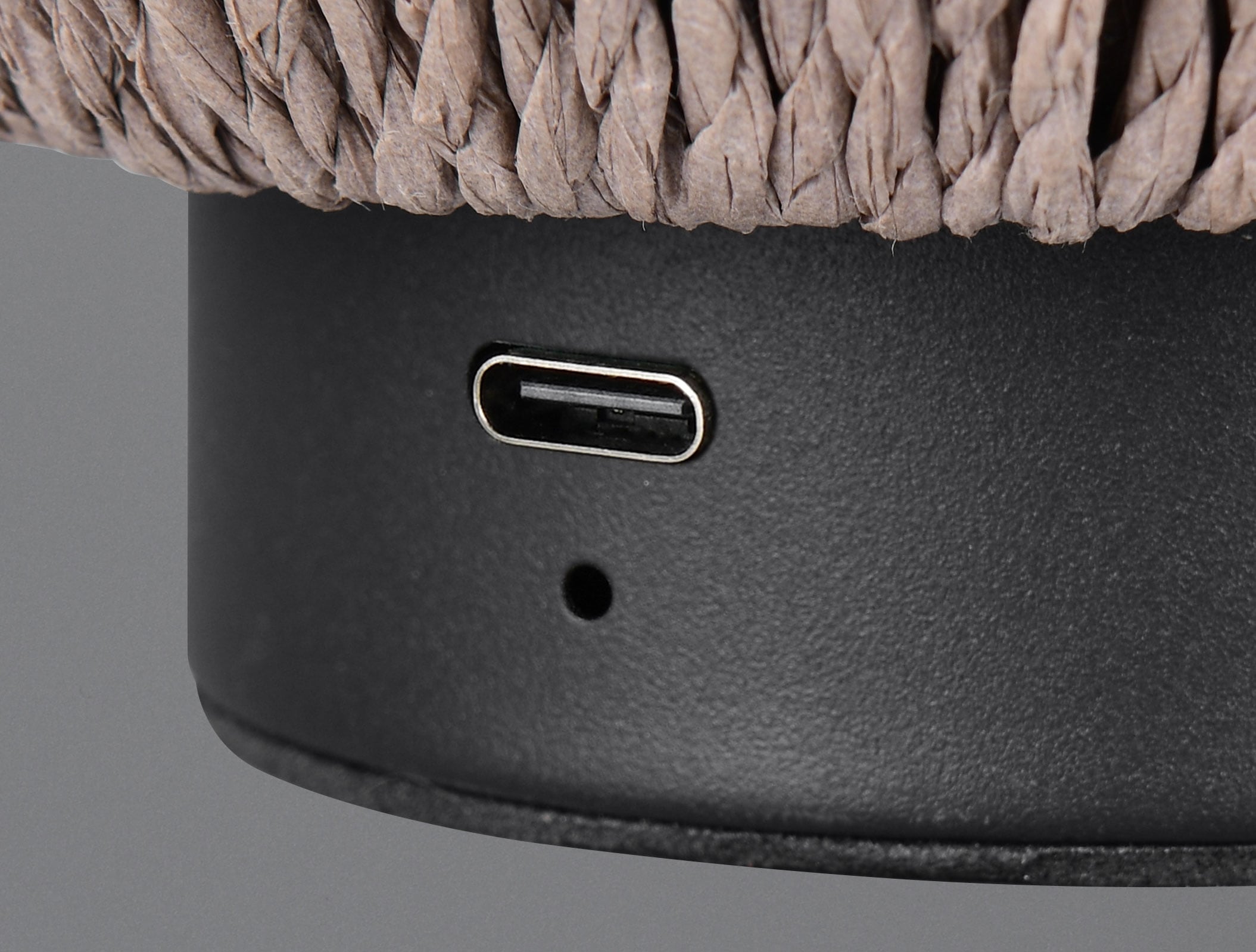 REALITY Leuchten LED Tischleuchte »LIRA, Akku Tischlampe USB Ladeanschluss, 1,5W 140 Lumen 3000K warmweiß« LED-Board 1 Stk. Warmweiß Lampenschirm aus Papiergarn, Touchdimmer, max 8h Akkulaufzeit