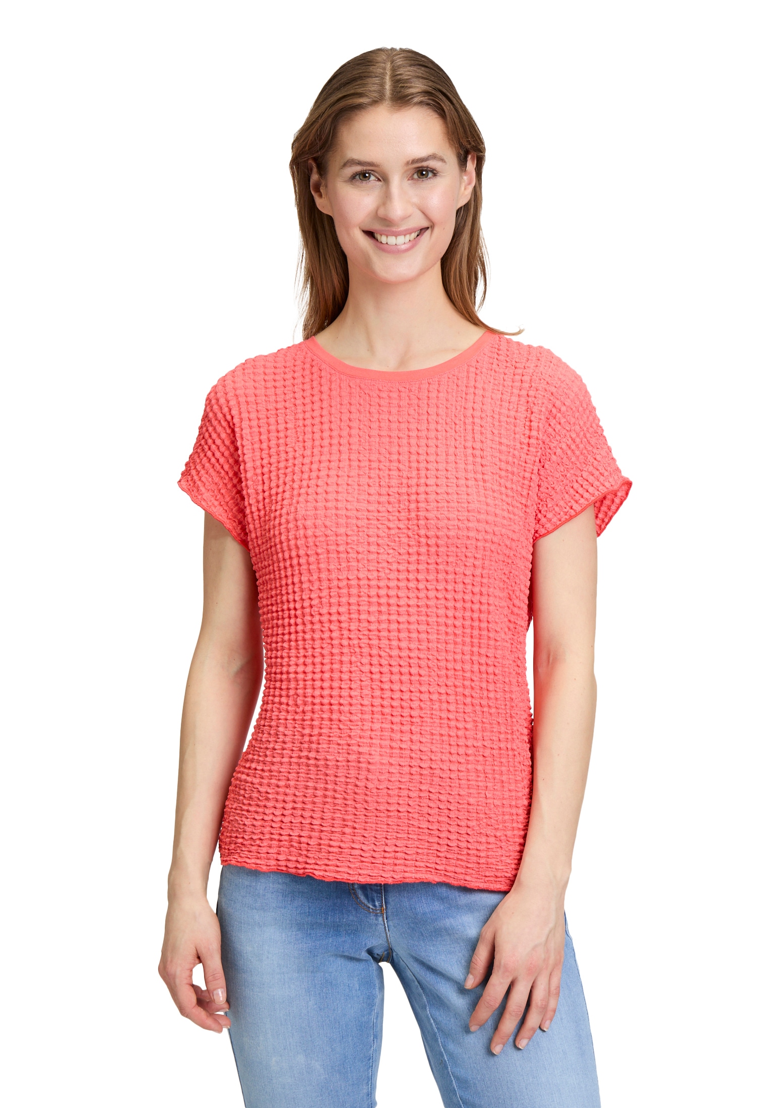 Betty Barclay Kurzarmshirt »Strukturshirt mit U-Boot-Ausschnitt«