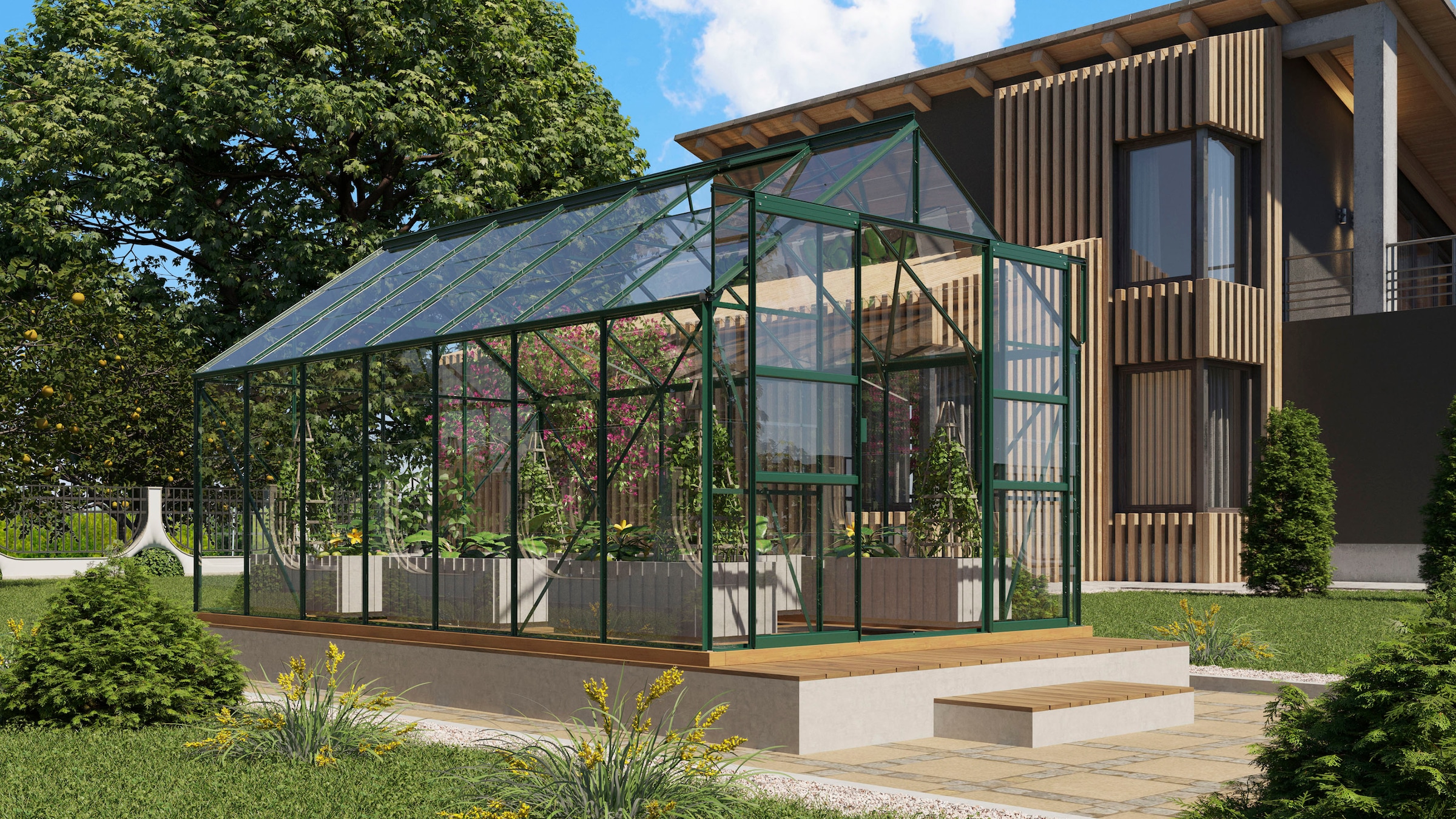 Vitavia Gewächshaus »Mars 11500« Alu-Profile, 3 mm Sicherheitsglas