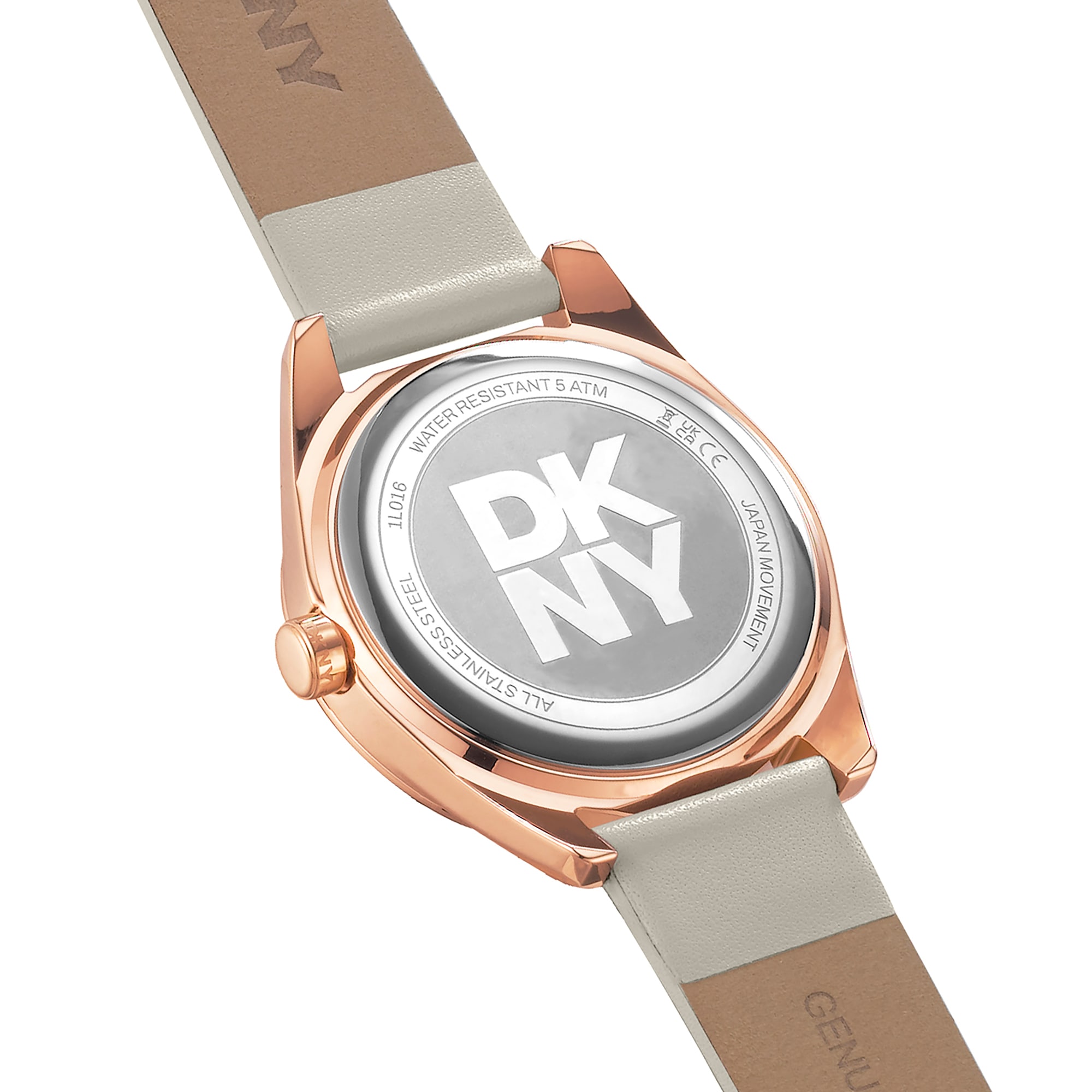 DKNY Quarzuhr »Chambers Midi« Armbanduhr, Damenuhr, Lederarmband, analog