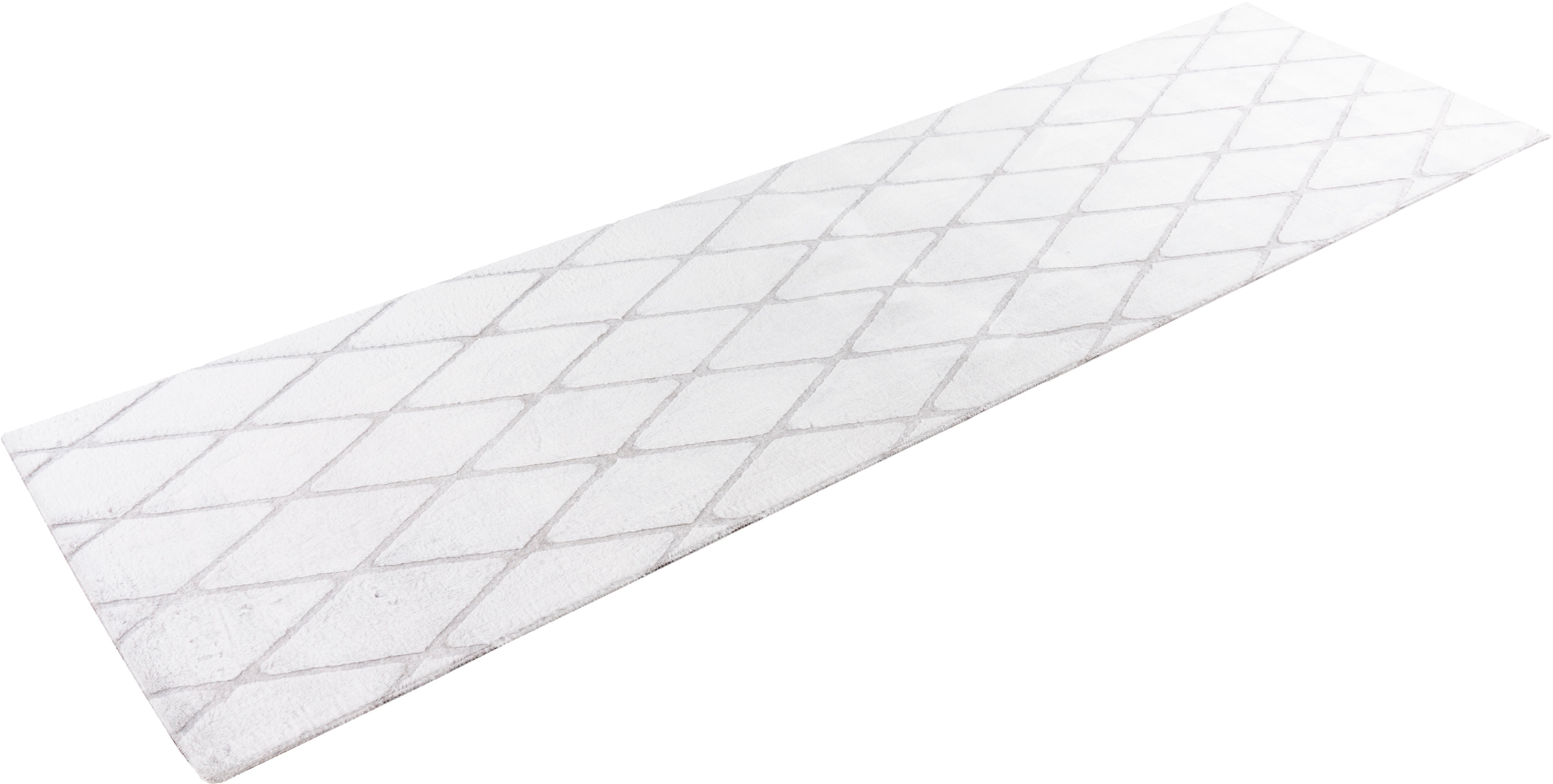 my home Läufer »Tilana« rechteckig 20 mm Höhe besonders weich durch Mikrofaser, Rauten-Design