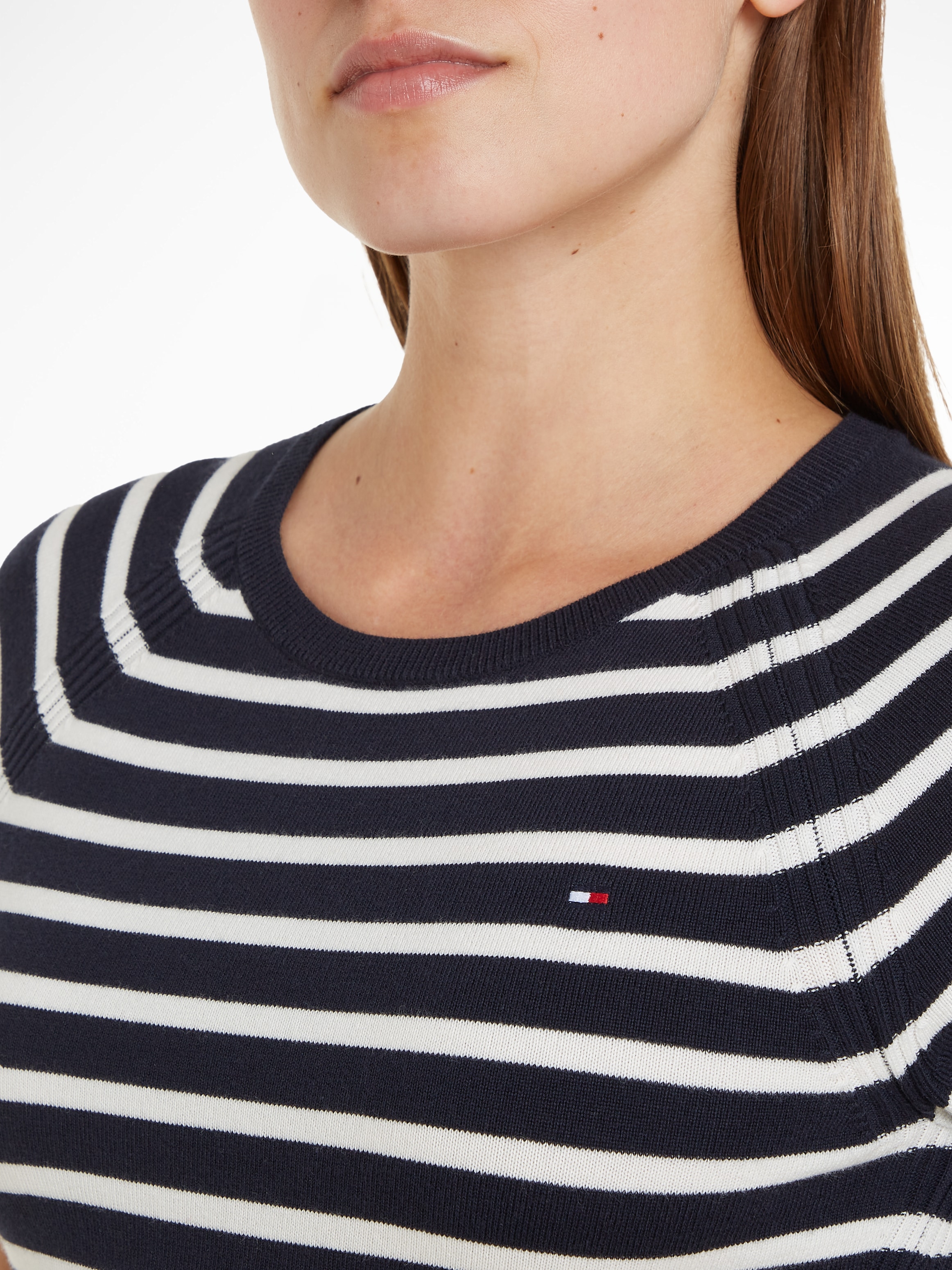 Tommy Hilfiger Jerseykleid »CO JERSEY STITCH F&F DRESS«, mit Logostickerei auf der Brust