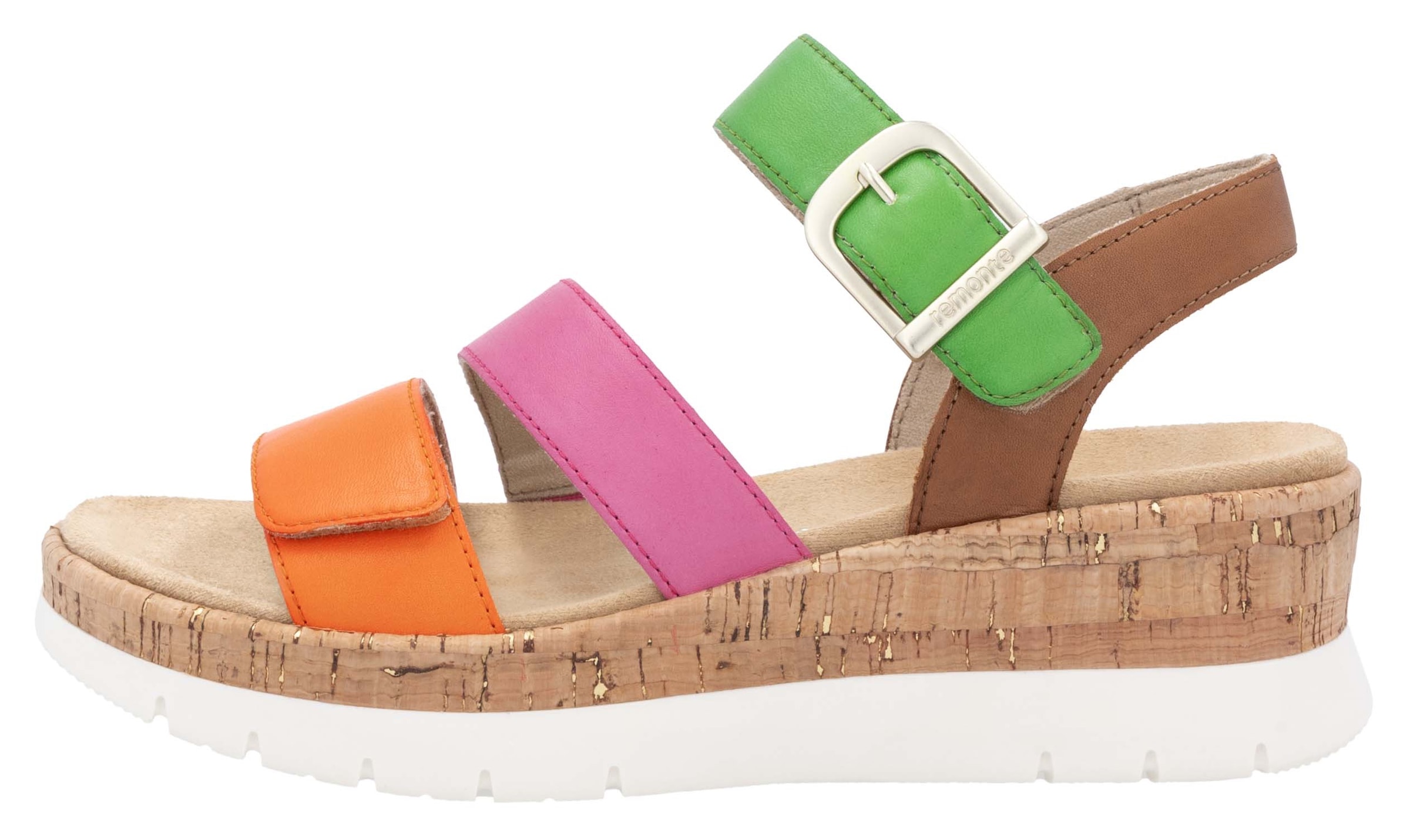 Remonte Keilsandalette, Riemchensandale, Sommerschuh, Bequemschuh mit Zierschnalle