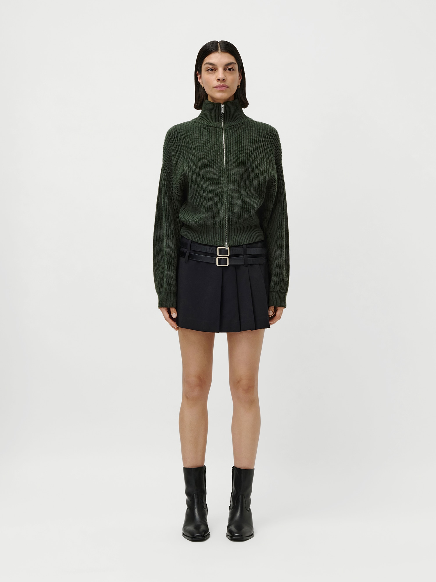 LeGer Strickjacke »Cindy, LeGer by Lena Gercke« Regular fit, mit Stehkragen, 2-Wege-Reißverschluss