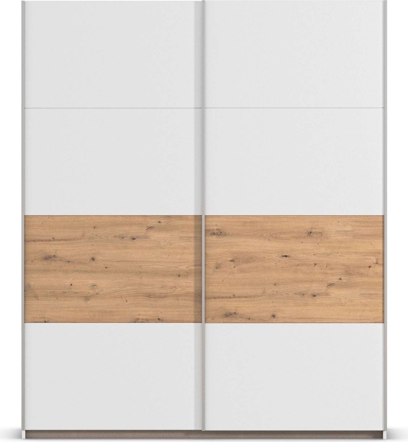 rauch Schwebetürenschrank »Kleiderschrank Schrank Garderobe Schlafzimmerschrank OXFORD«, (in 3 verschiedenen Ausstattungen BASIC/CLASSIC/PREMIUM), mit Griffleisten aus Metall, auch für kleinere Räume MADE IN GERMANY
