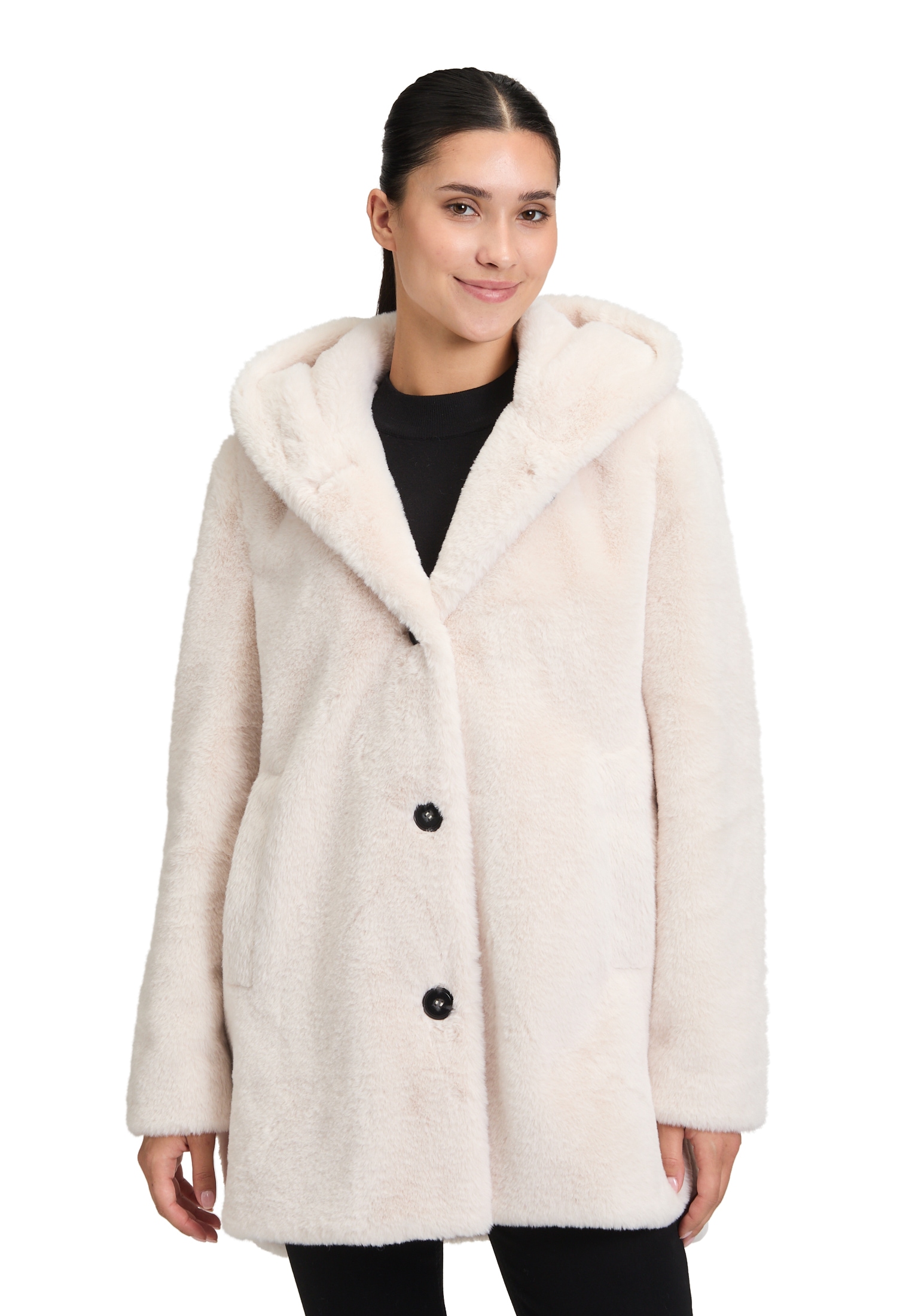 Betty Barclay Plüschjacke »Plüschjacke mit Kapuze«