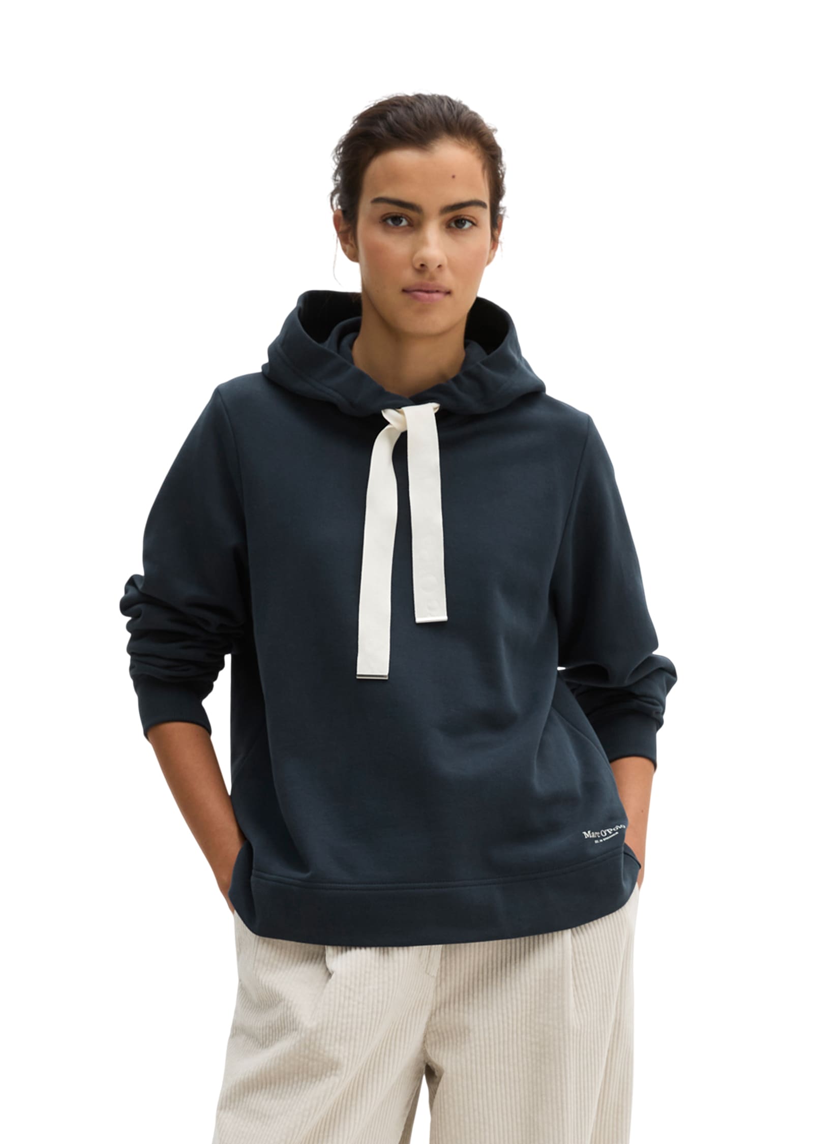 Marc O'Polo Hoodie , relaxed mit gepeachter Oberfläche
