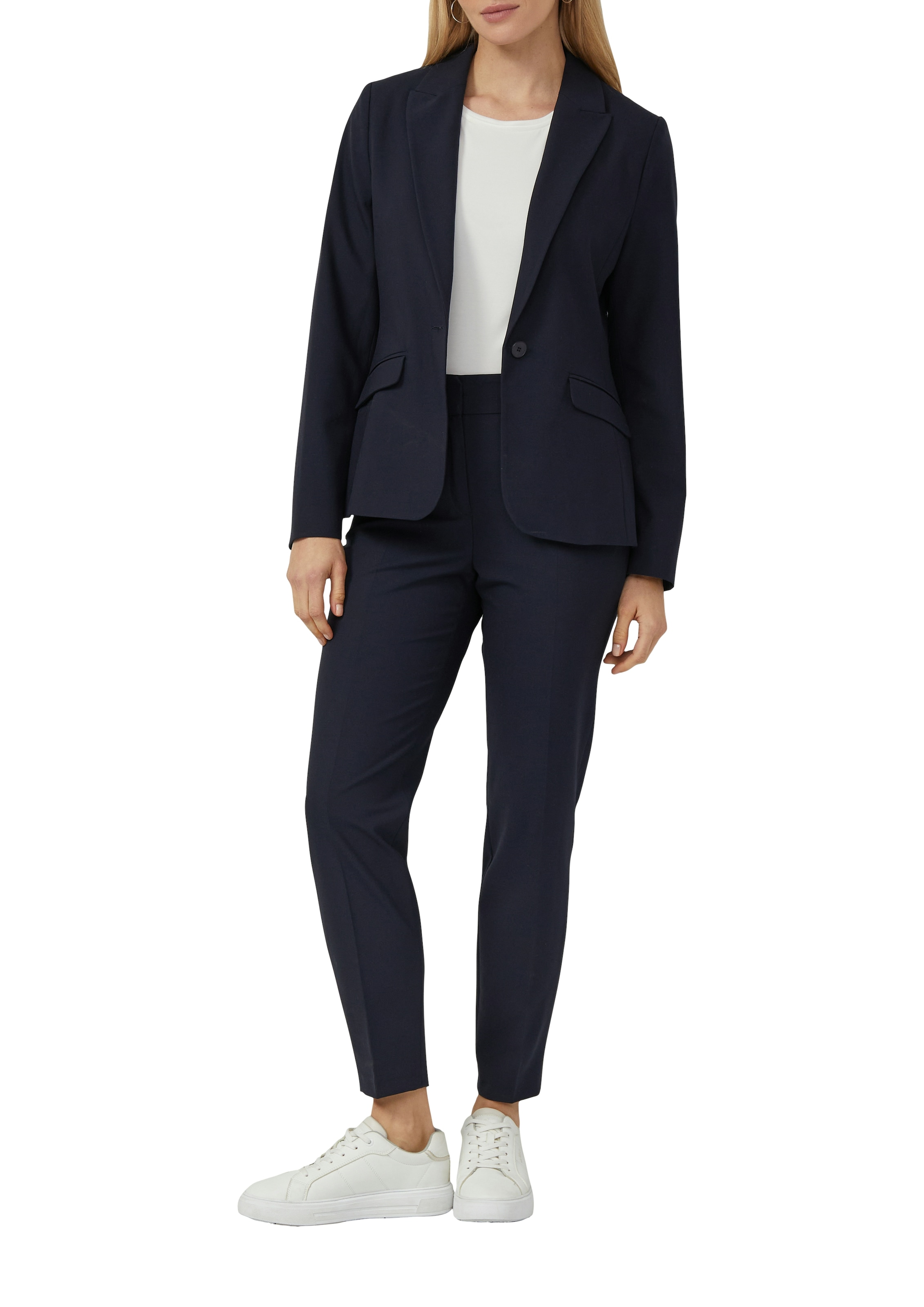 s.Oliver BLACK LABEL Jackenblazer mit 1-Knopf-Verschluss und Viskose-Stretch