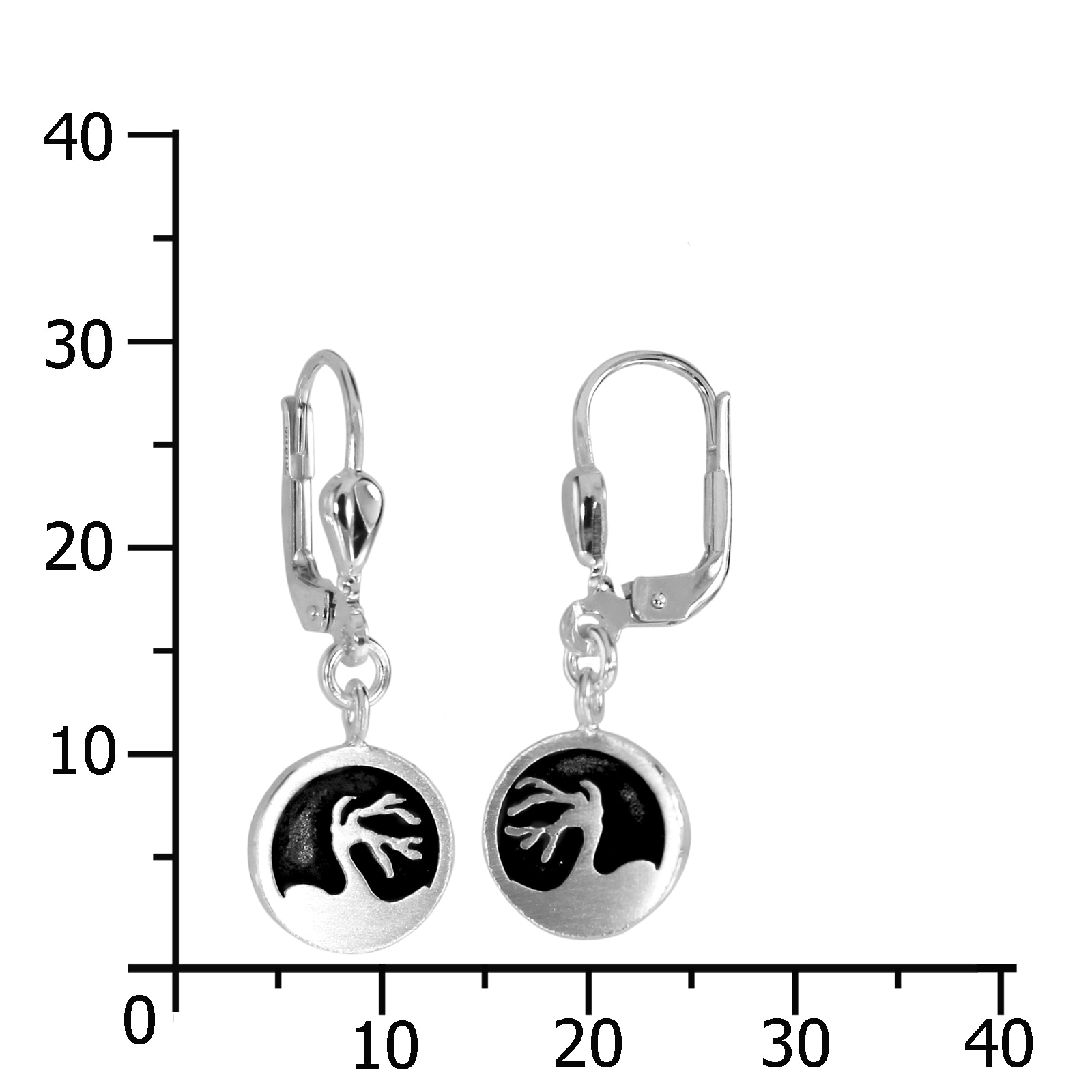 OSTSEE-SCHMUCK Paar Ohrhänger »- Windflüchter 10 mm - Silber 925/000 -,«