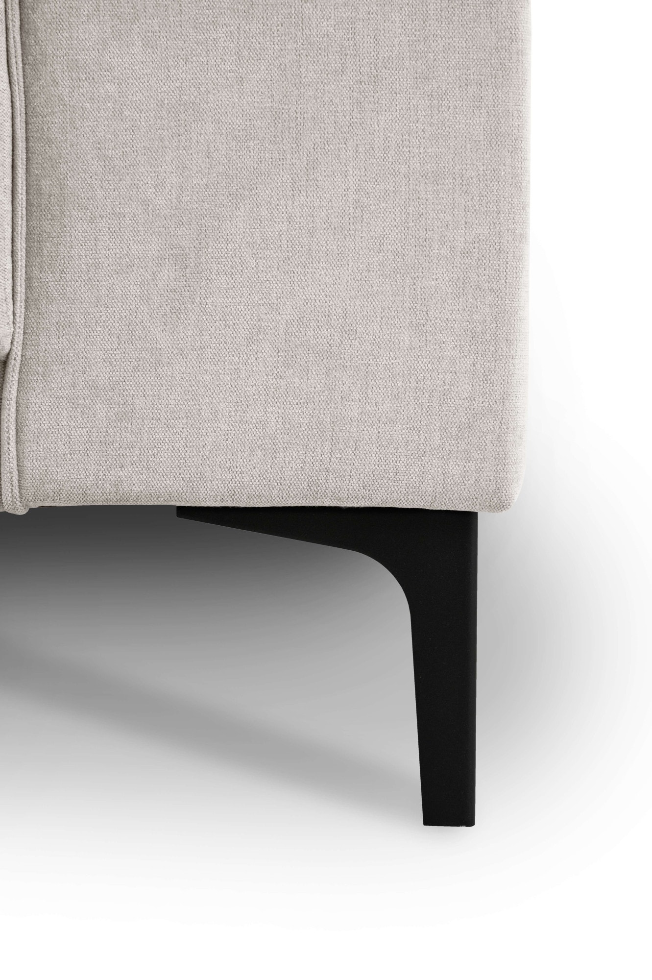 OTTO home Ecksofa »Polsterecke Oland, Struktur, Flachgewebe, Luxus-Microfaser, Boucle« L-Form, 280 cm, Wellenunterfederung, Skandi-Design, Metallfüße