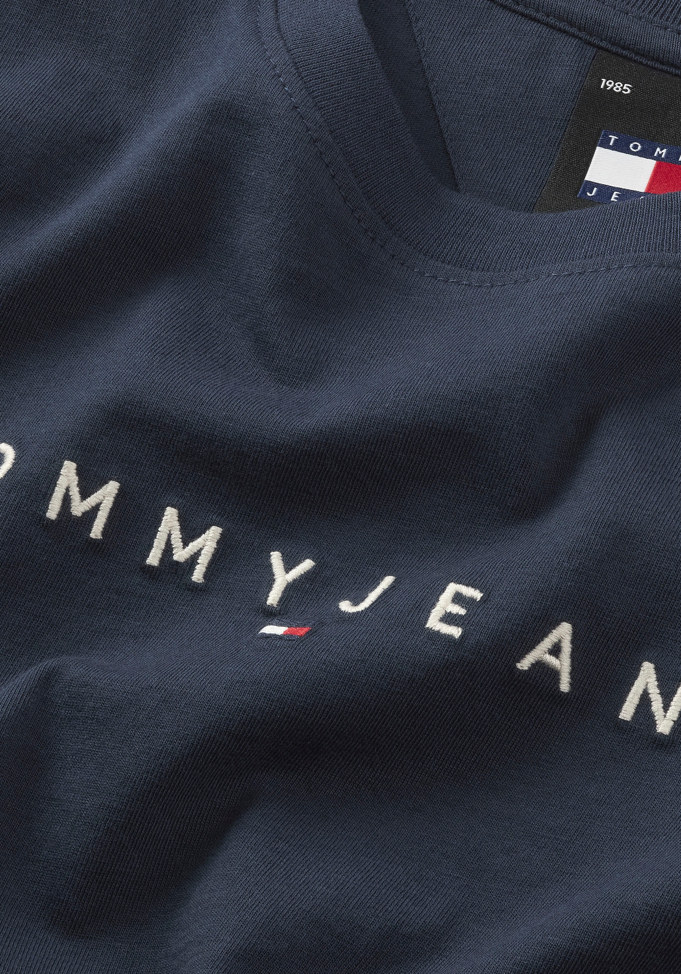 Tommy Jeans T-Shirt »Slim Tee Linear Logo Shirt«, mit Logostickerei